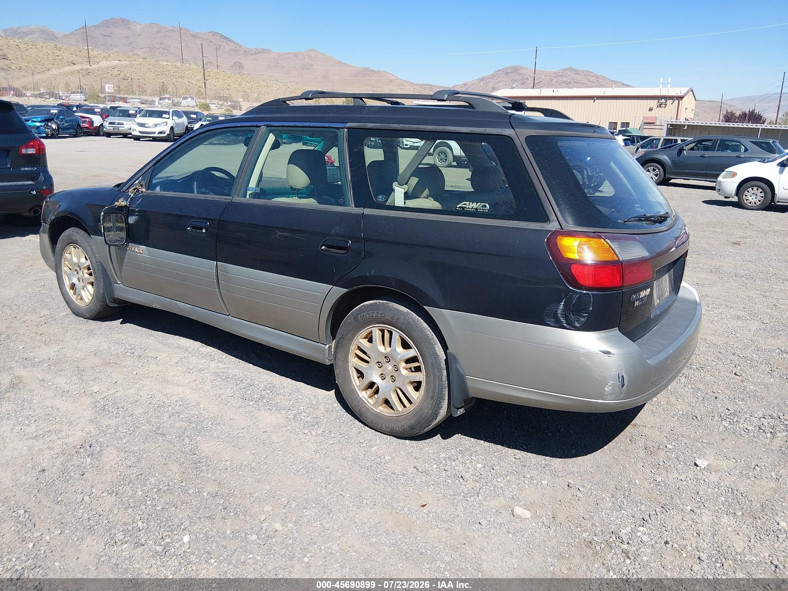 2001 Subaru Outback H6-3.0 Blue vin: 4S3BH806417651936