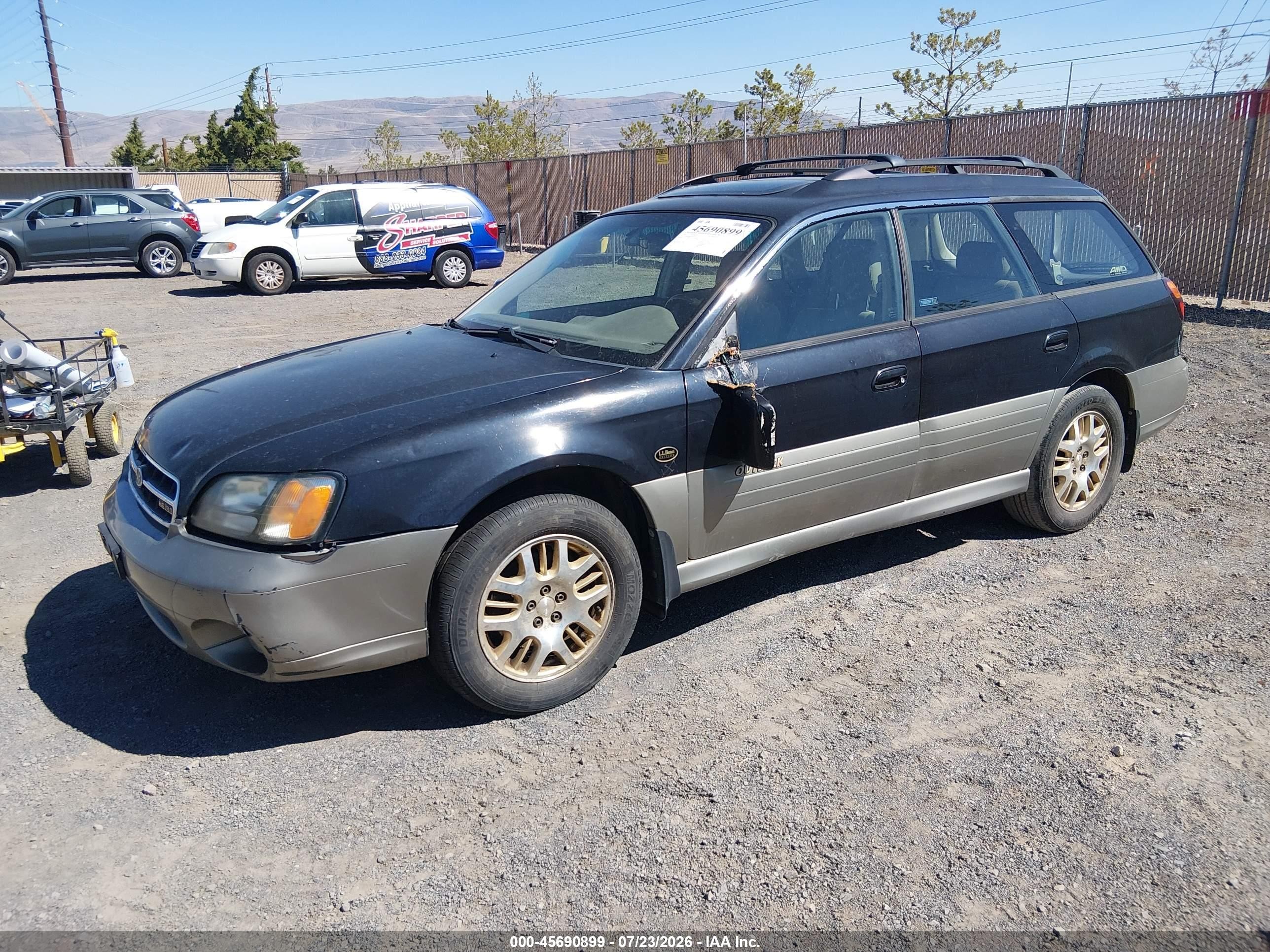 2001 Subaru Outback H6-3.0 Blue vin: 4S3BH806417651936