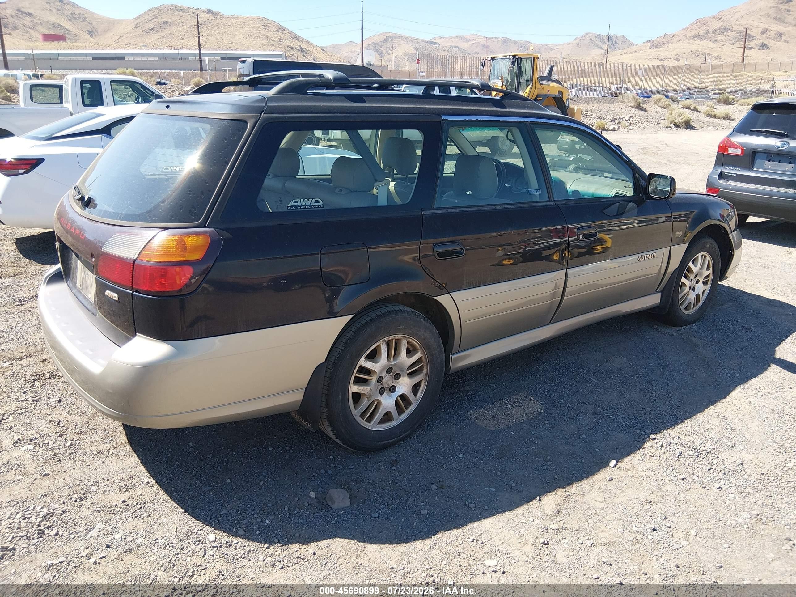 2001 Subaru Outback H6-3.0 Blue vin: 4S3BH806417651936