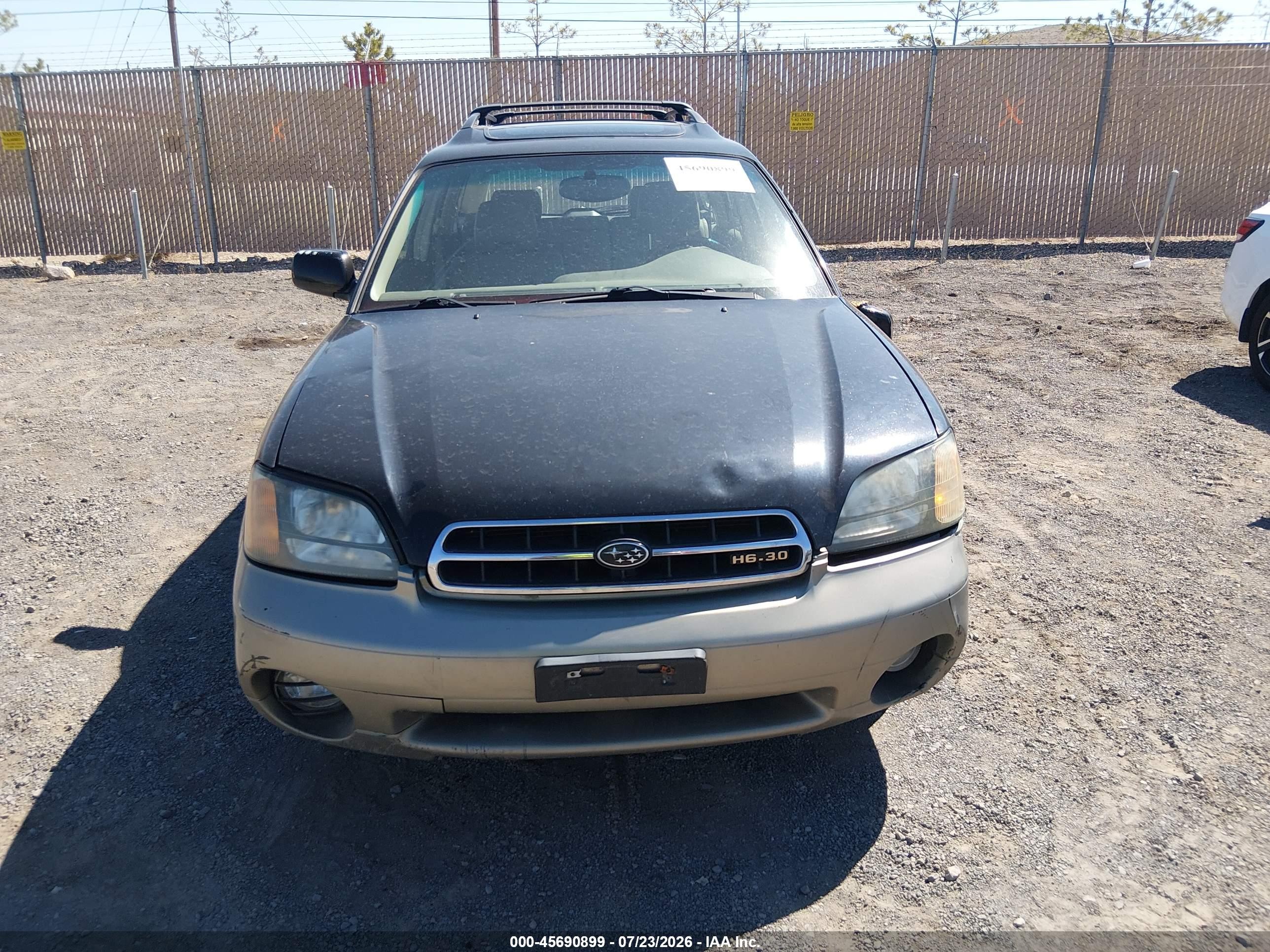 2001 Subaru Outback H6-3.0 Blue vin: 4S3BH806417651936