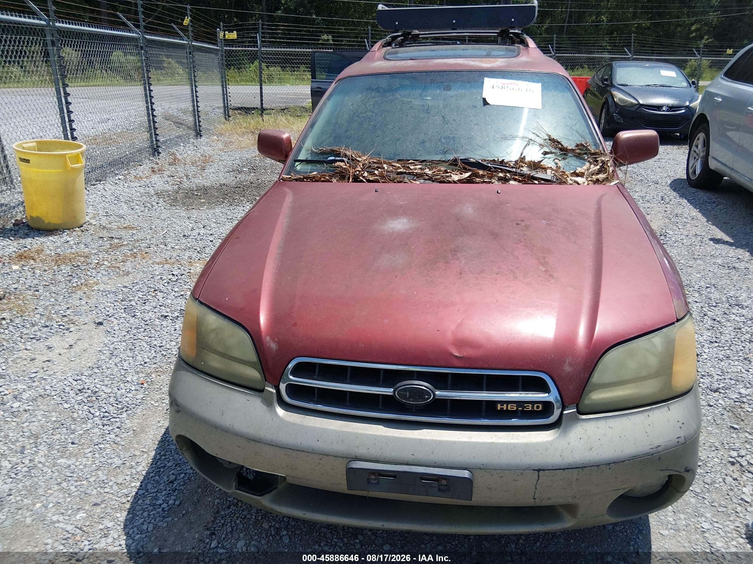 2002 Subaru Outback H6-3.0 L.l. Bean Edition Red vin: 4S3BH806527624066