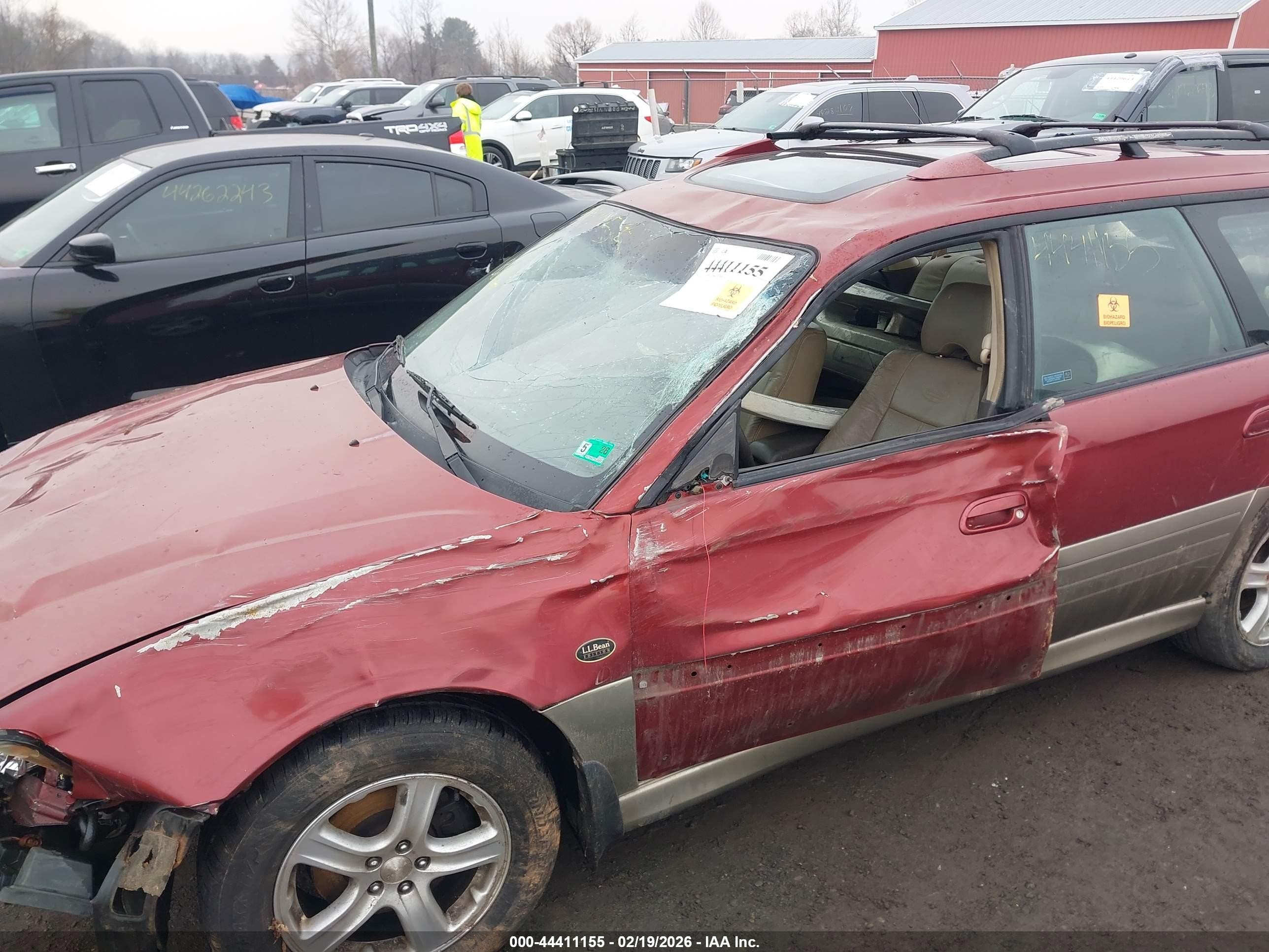 2004 Subaru Outback H6-3.0 L.l. Bean Edition Maroon vin: 4S3BH806647609613