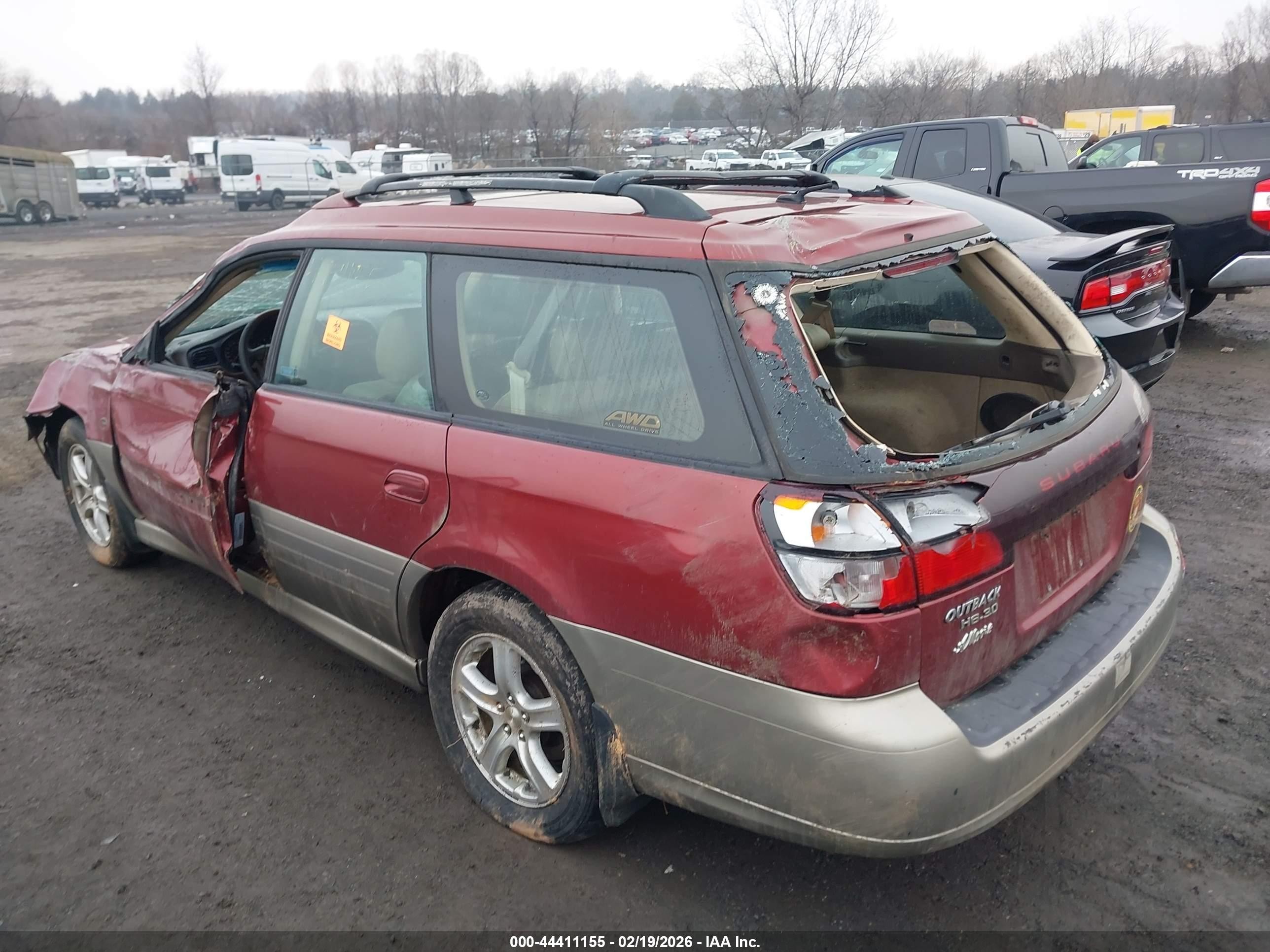 2004 Subaru Outback H6-3.0 L.l. Bean Edition Maroon vin: 4S3BH806647609613