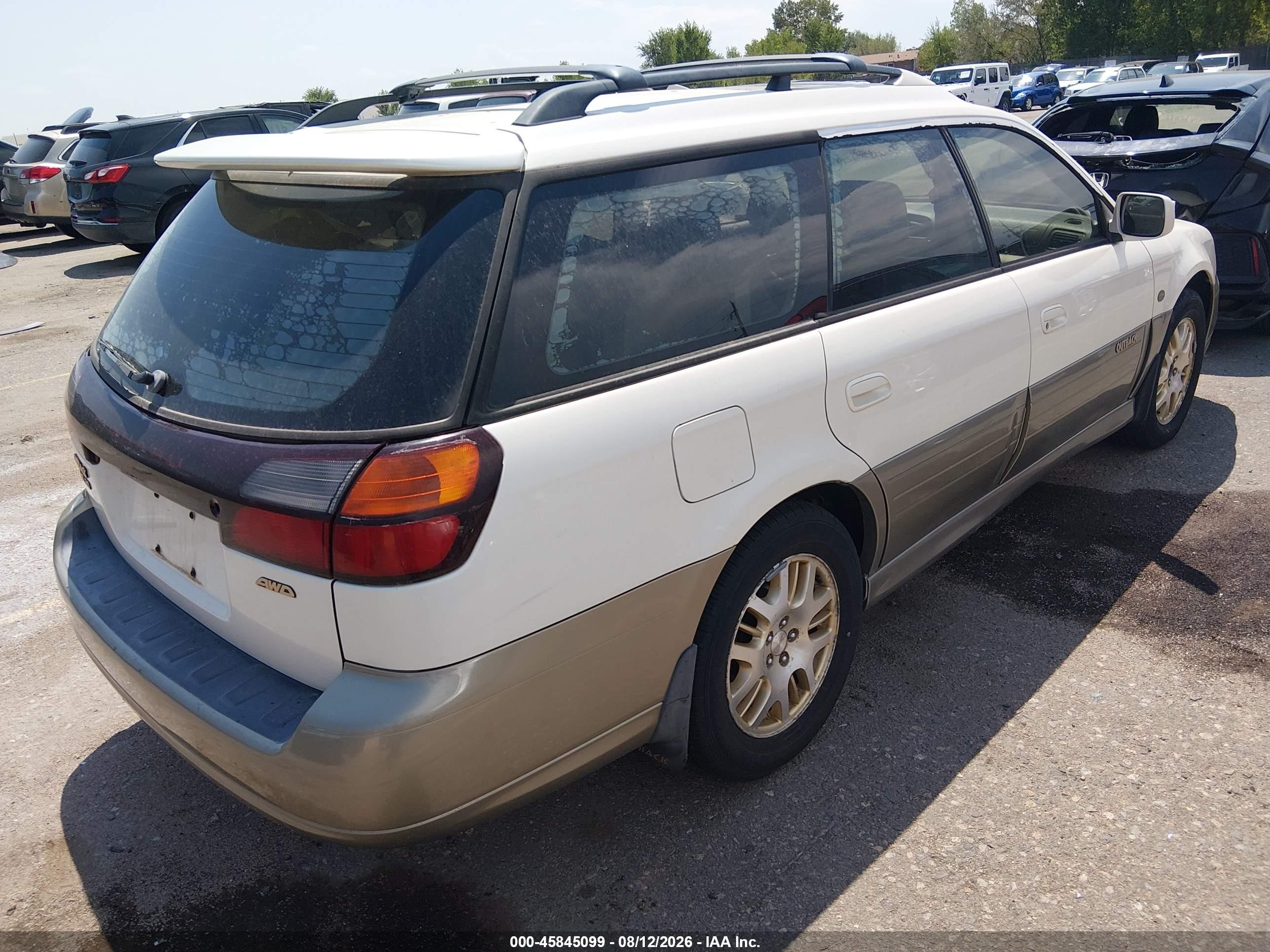 2002 Subaru Outback H6-3.0 L.l. Bean Edition White vin: 4S3BH806927622336