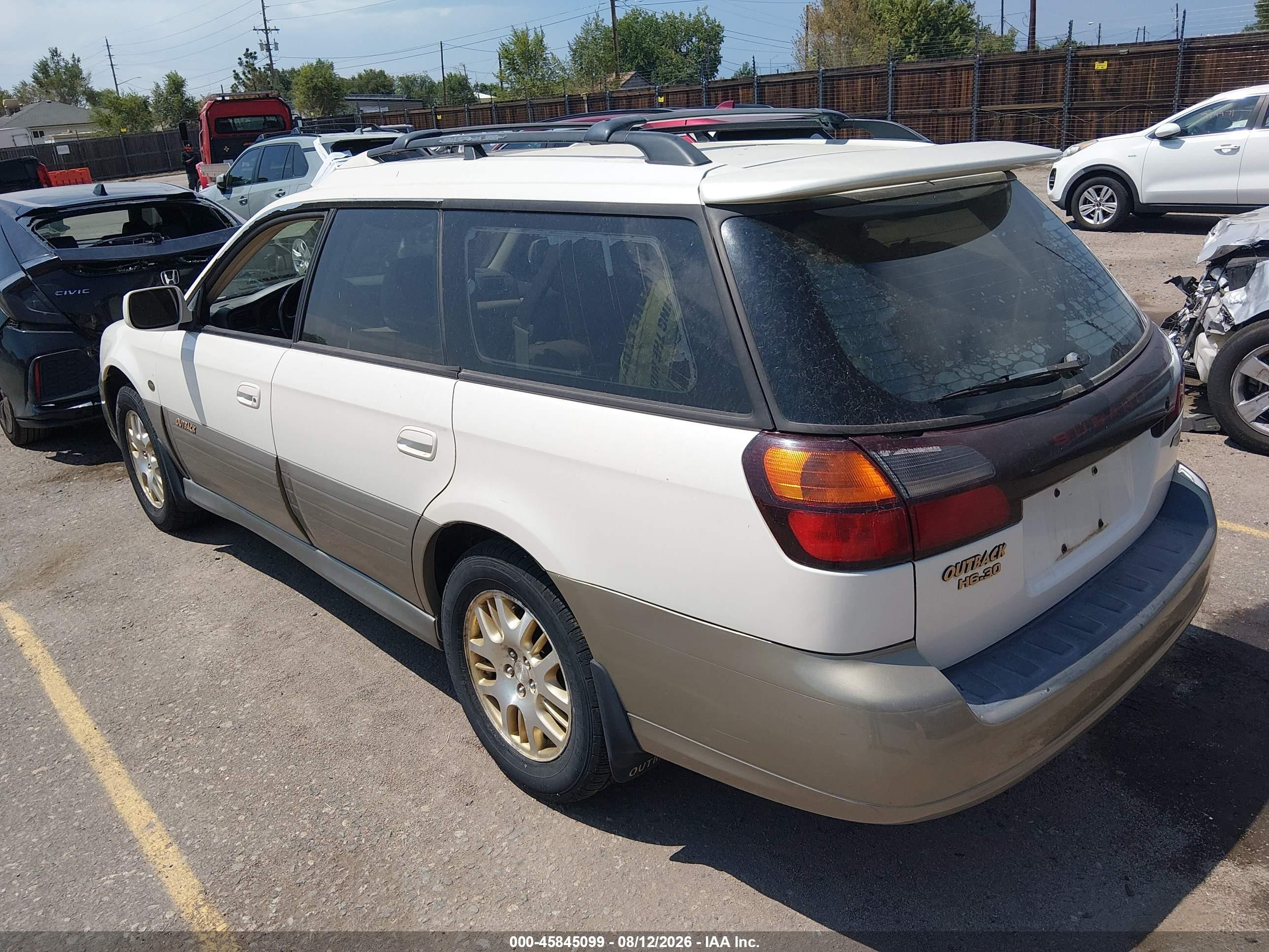 2002 Subaru Outback H6-3.0 L.l. Bean Edition White vin: 4S3BH806927622336