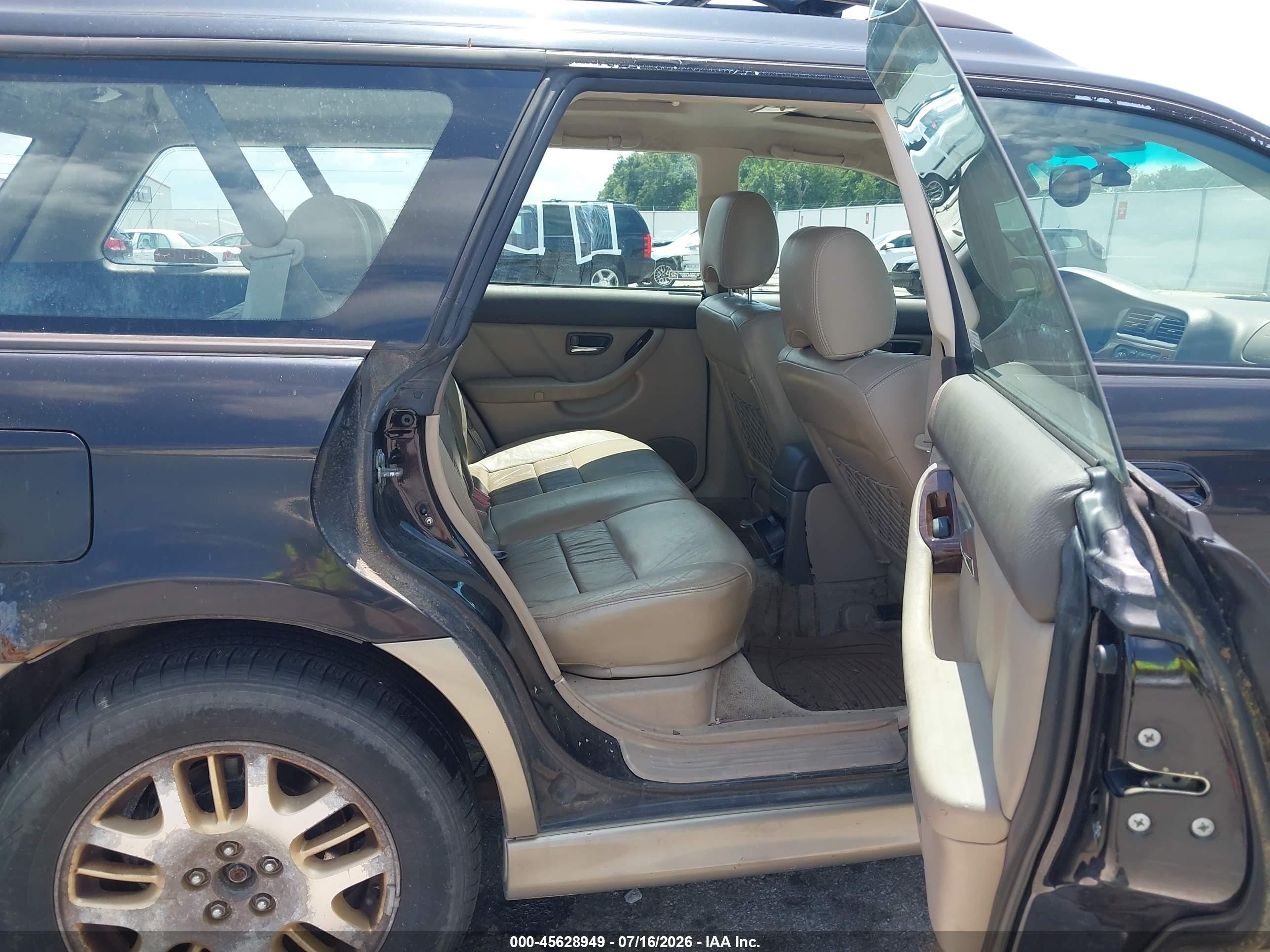 2001 Subaru Outback H6-3.0 Black vin: 4S3BH806X17621551