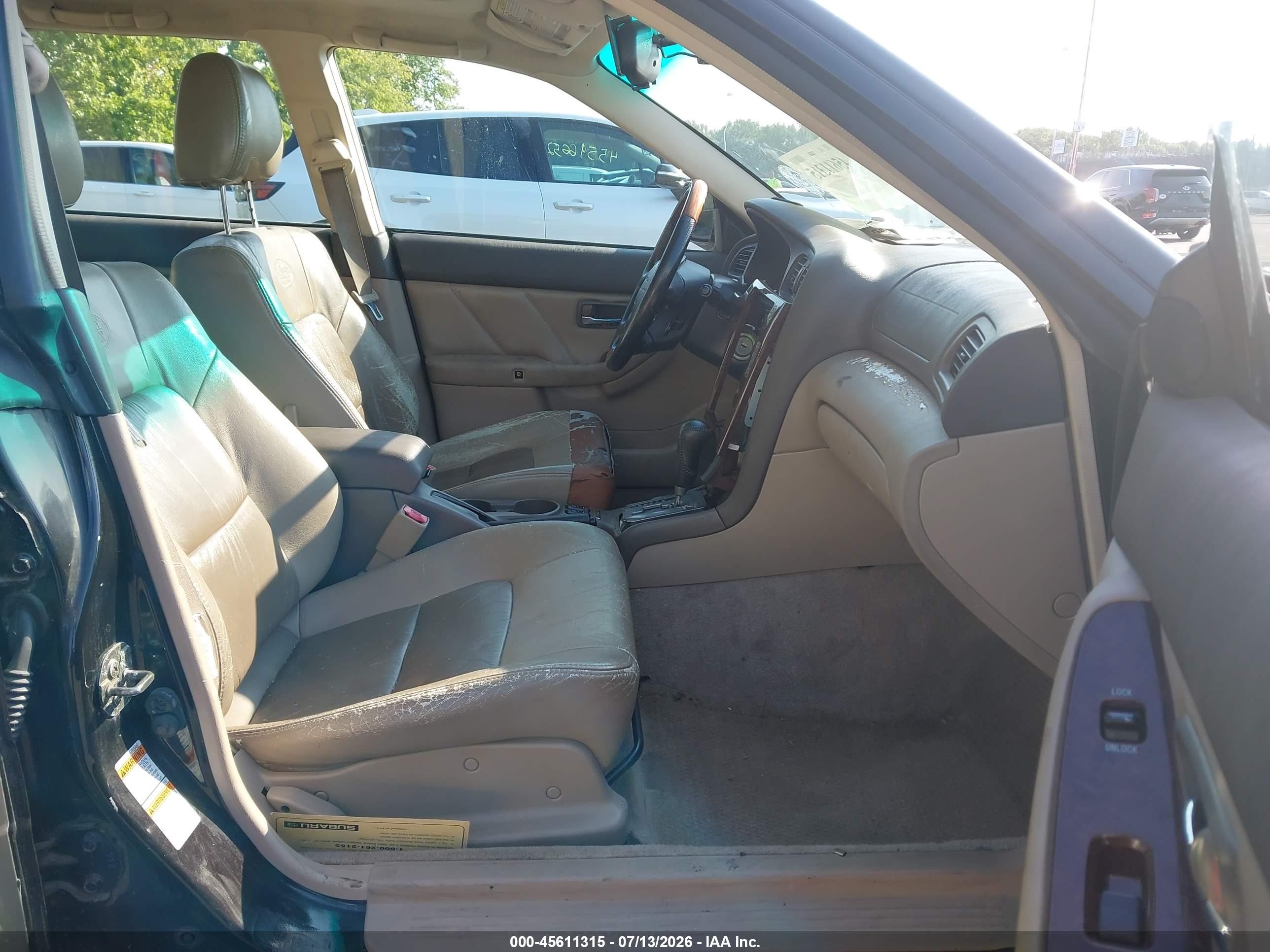 2002 Subaru Outback H6-3.0 L.l. Bean Edition Black vin: 4S3BH806X27659279