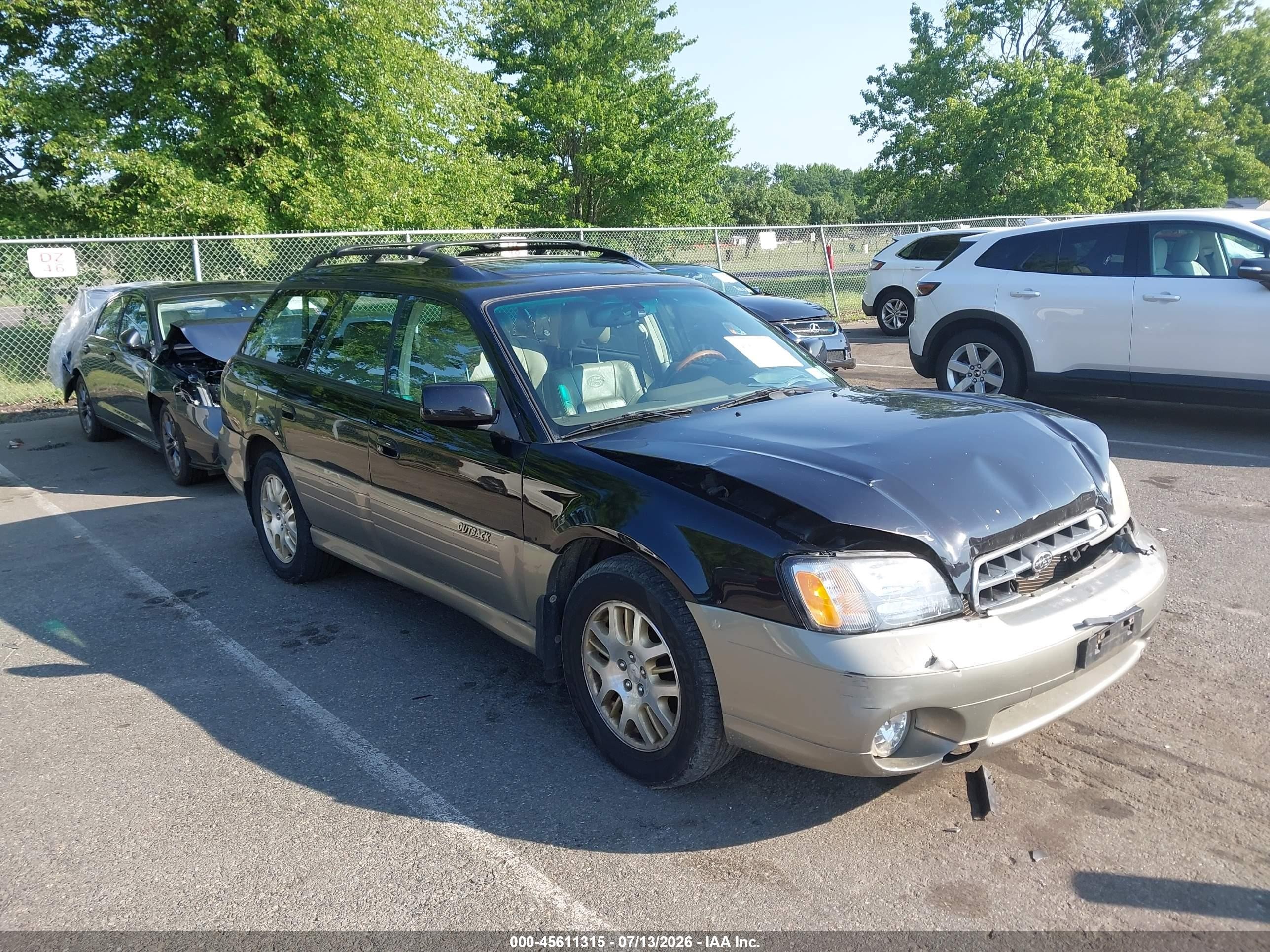 2002 Subaru Outback H6-3.0 L.l. Bean Edition Black vin: 4S3BH806X27659279