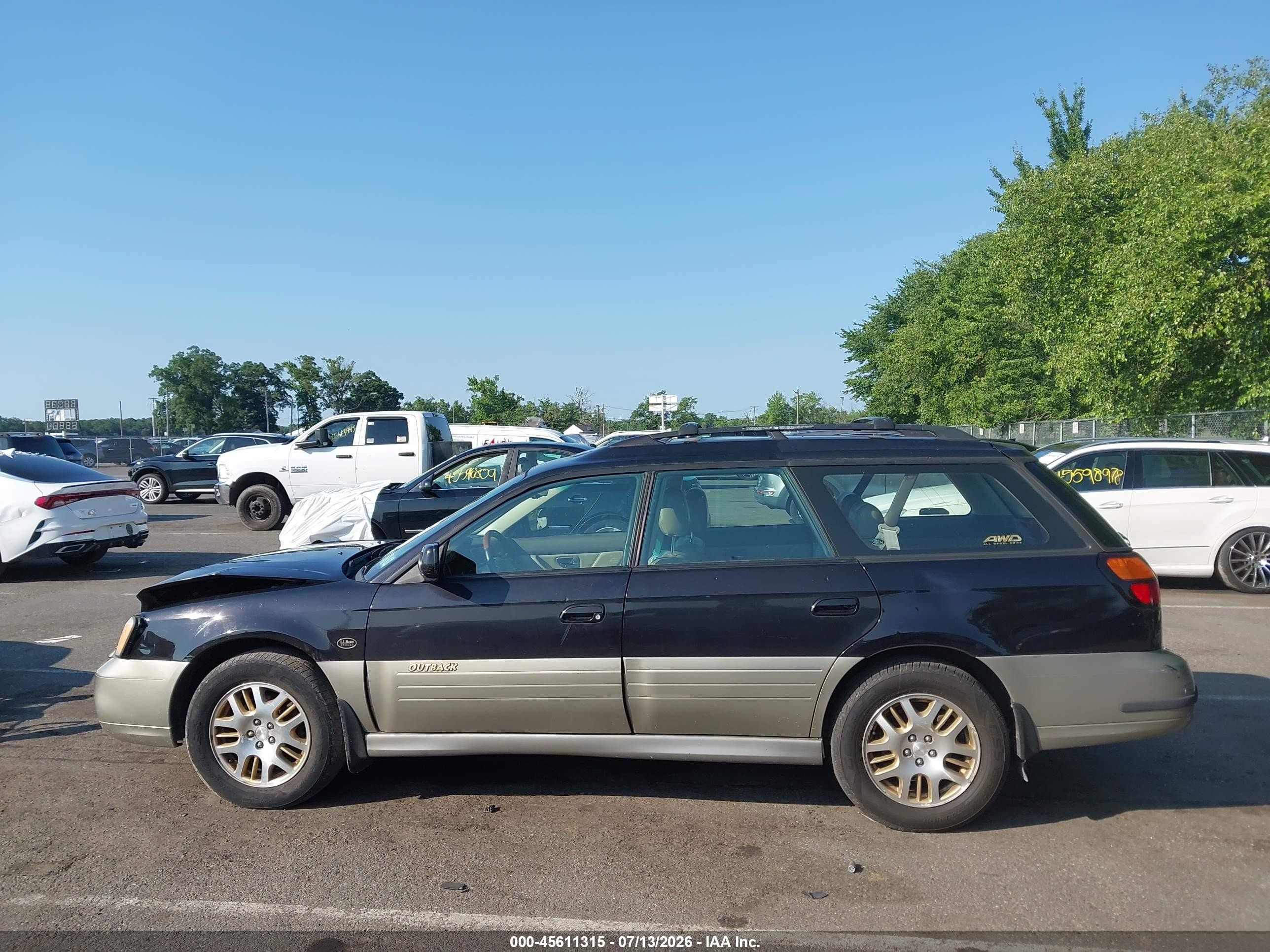 2002 Subaru Outback H6-3.0 L.l. Bean Edition Black vin: 4S3BH806X27659279