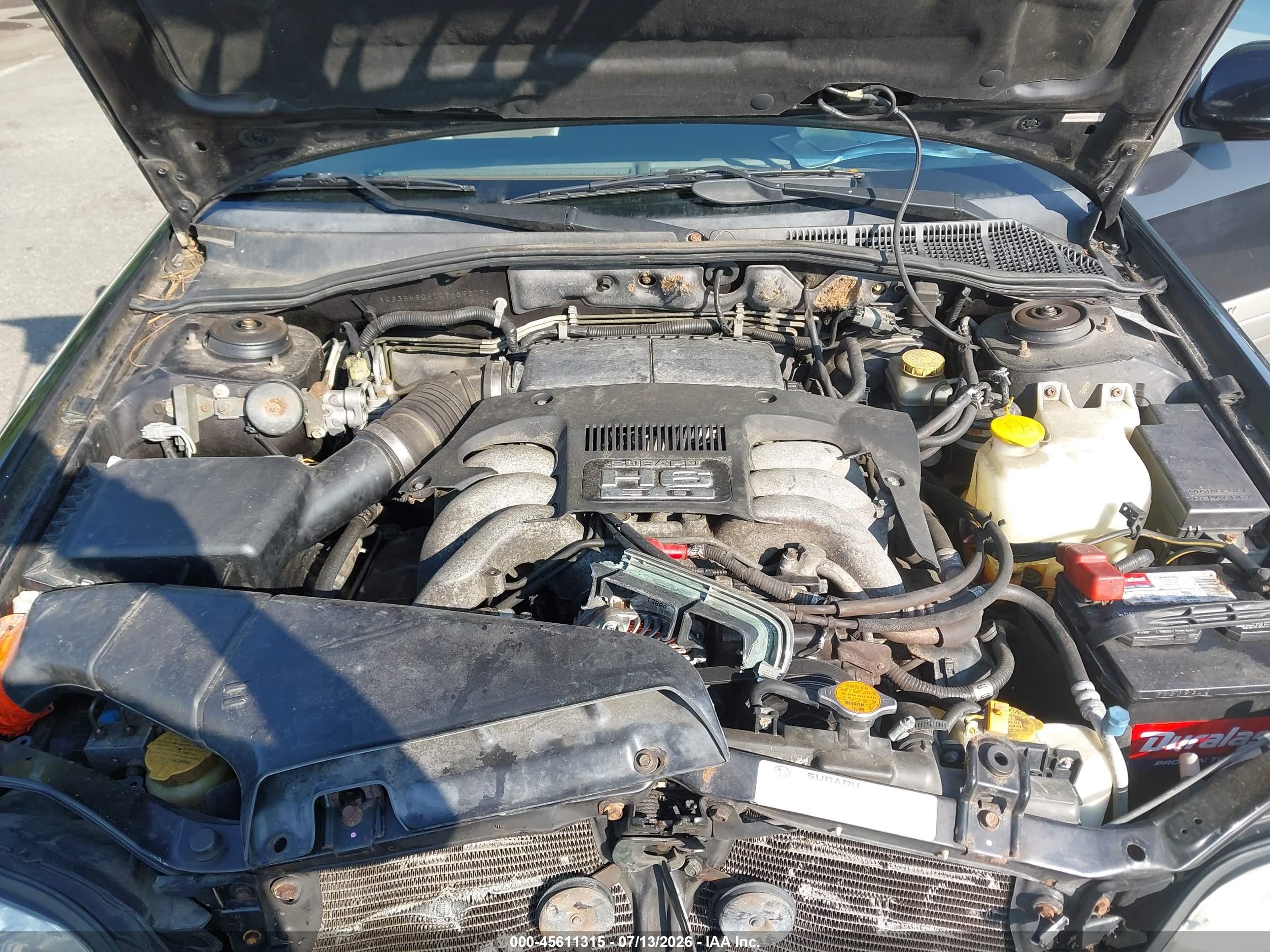 2002 Subaru Outback H6-3.0 L.l. Bean Edition Black vin: 4S3BH806X27659279