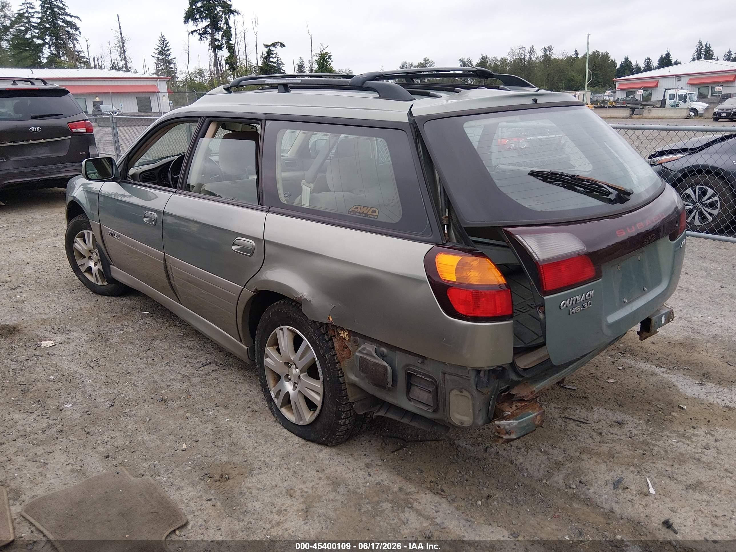 2004 Subaru Outback H6-3.0 W/35th Anniversary Edition Blue vin: 4S3BH815347633633