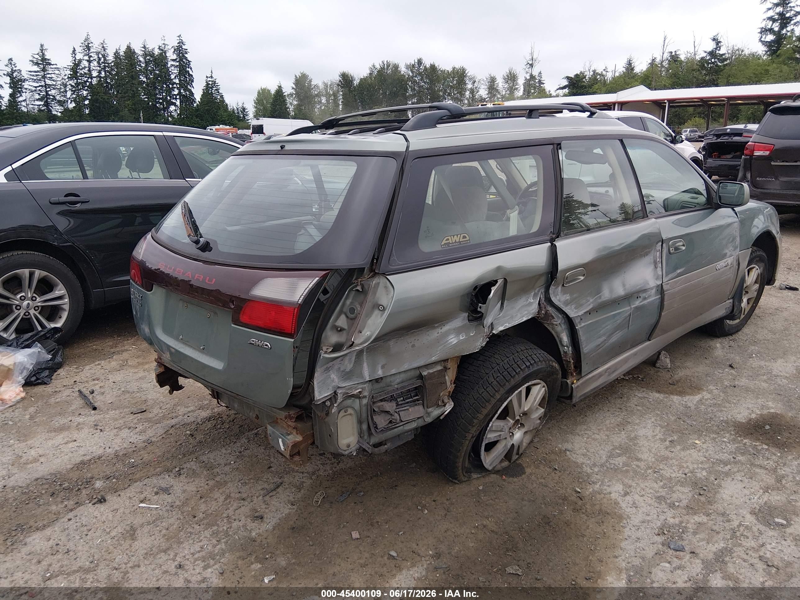 2004 Subaru Outback H6-3.0 W/35th Anniversary Edition Blue vin: 4S3BH815347633633