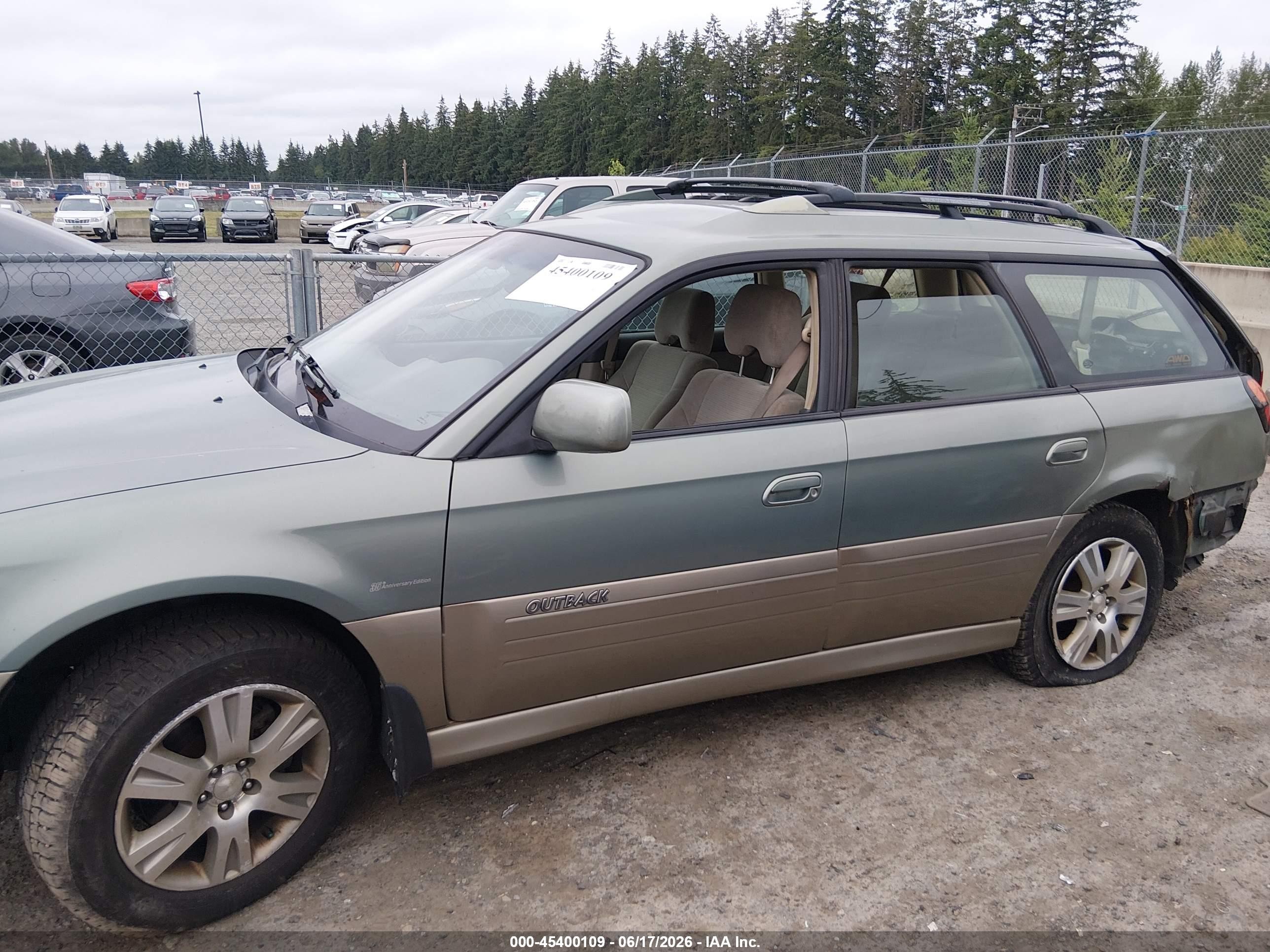 2004 Subaru Outback H6-3.0 W/35th Anniversary Edition Blue vin: 4S3BH815347633633