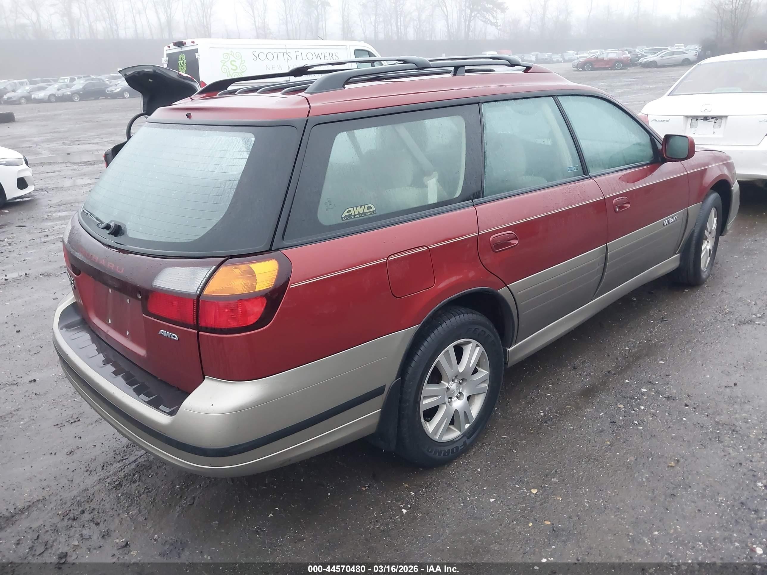 2004 Subaru Outback H6-3.0 W/35th Anniversary Edition Red vin: 4S3BH815547613092