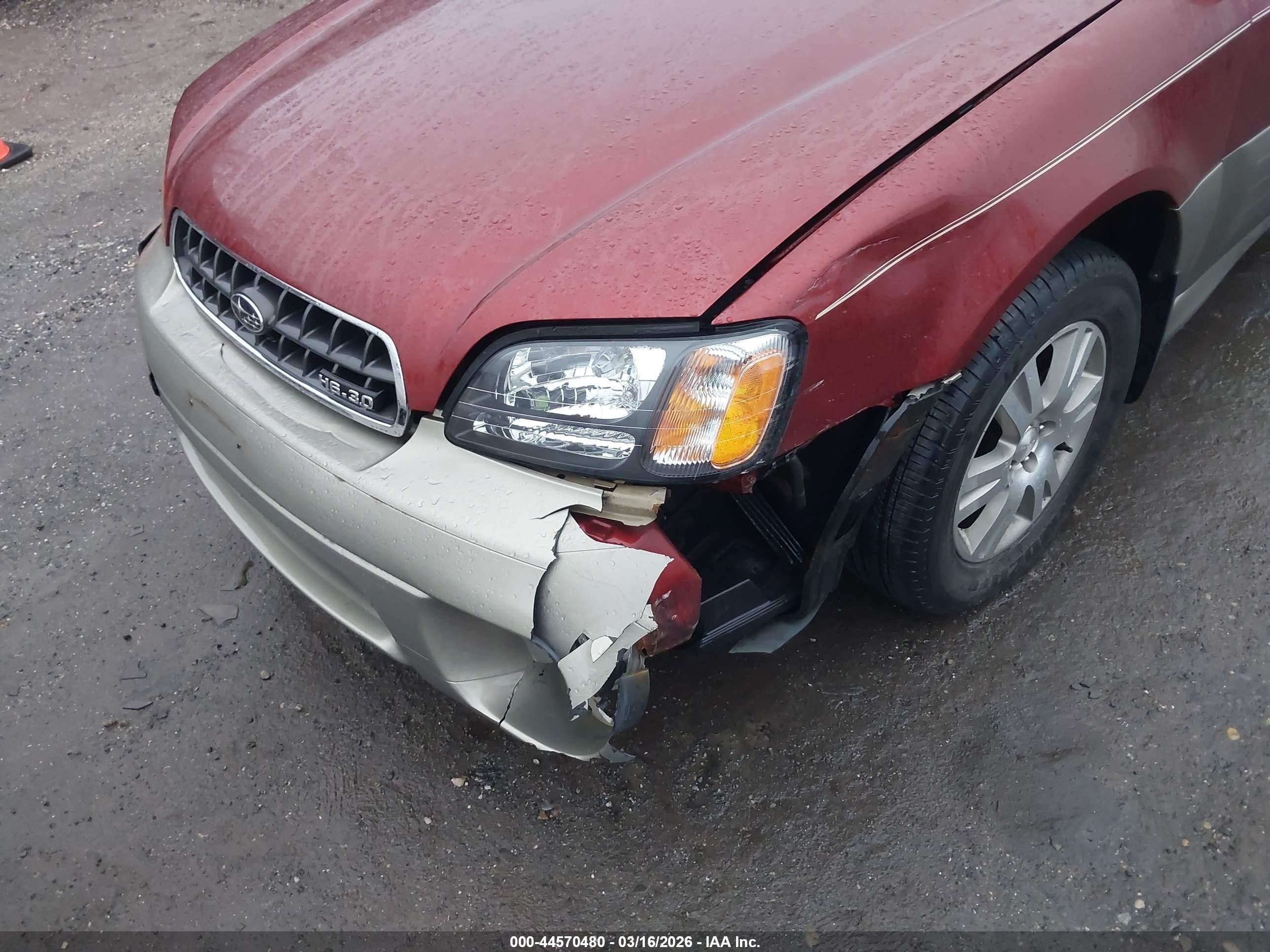 2004 Subaru Outback H6-3.0 W/35th Anniversary Edition Red vin: 4S3BH815547613092