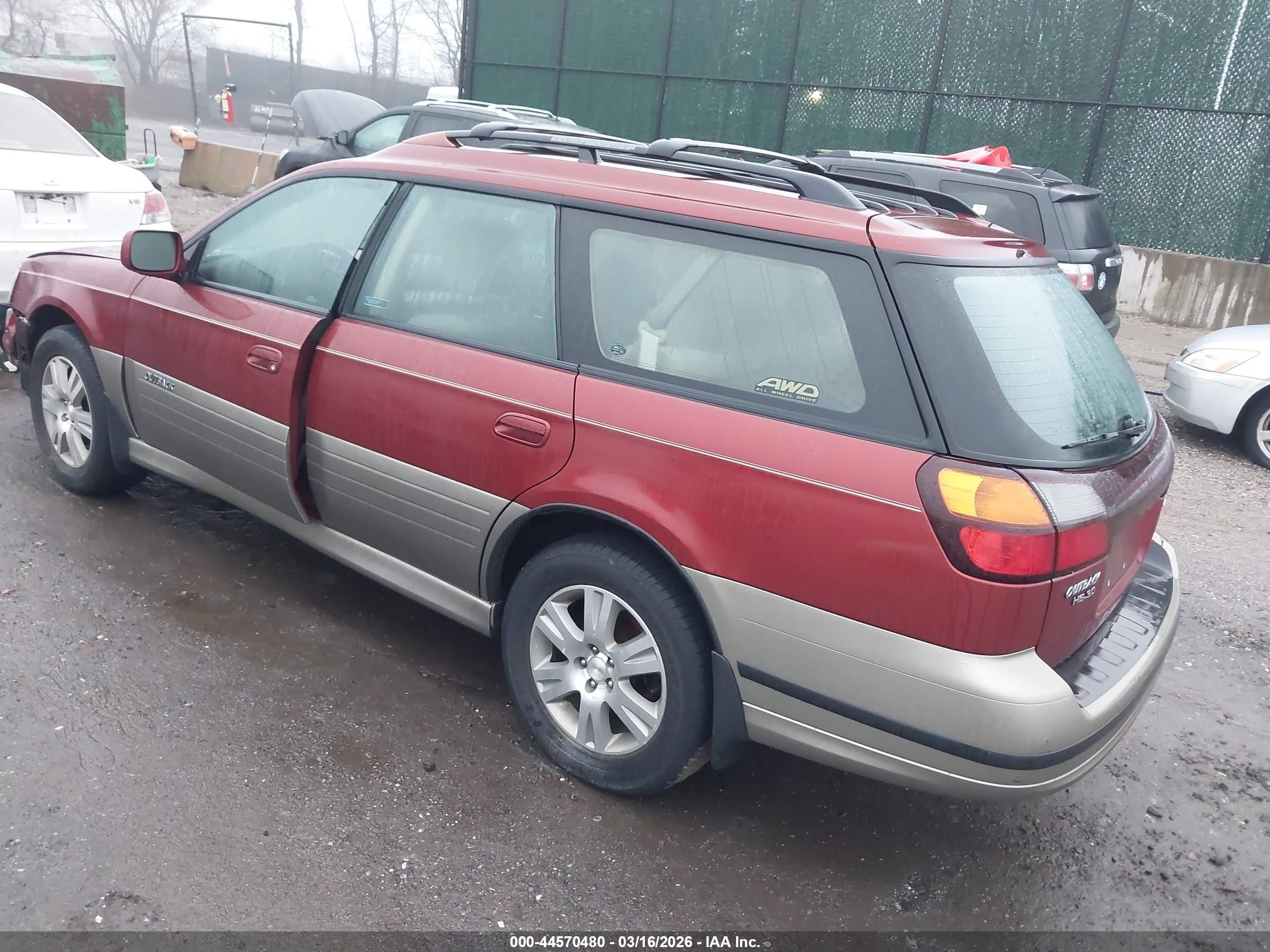 2004 Subaru Outback H6-3.0 W/35th Anniversary Edition Red vin: 4S3BH815547613092