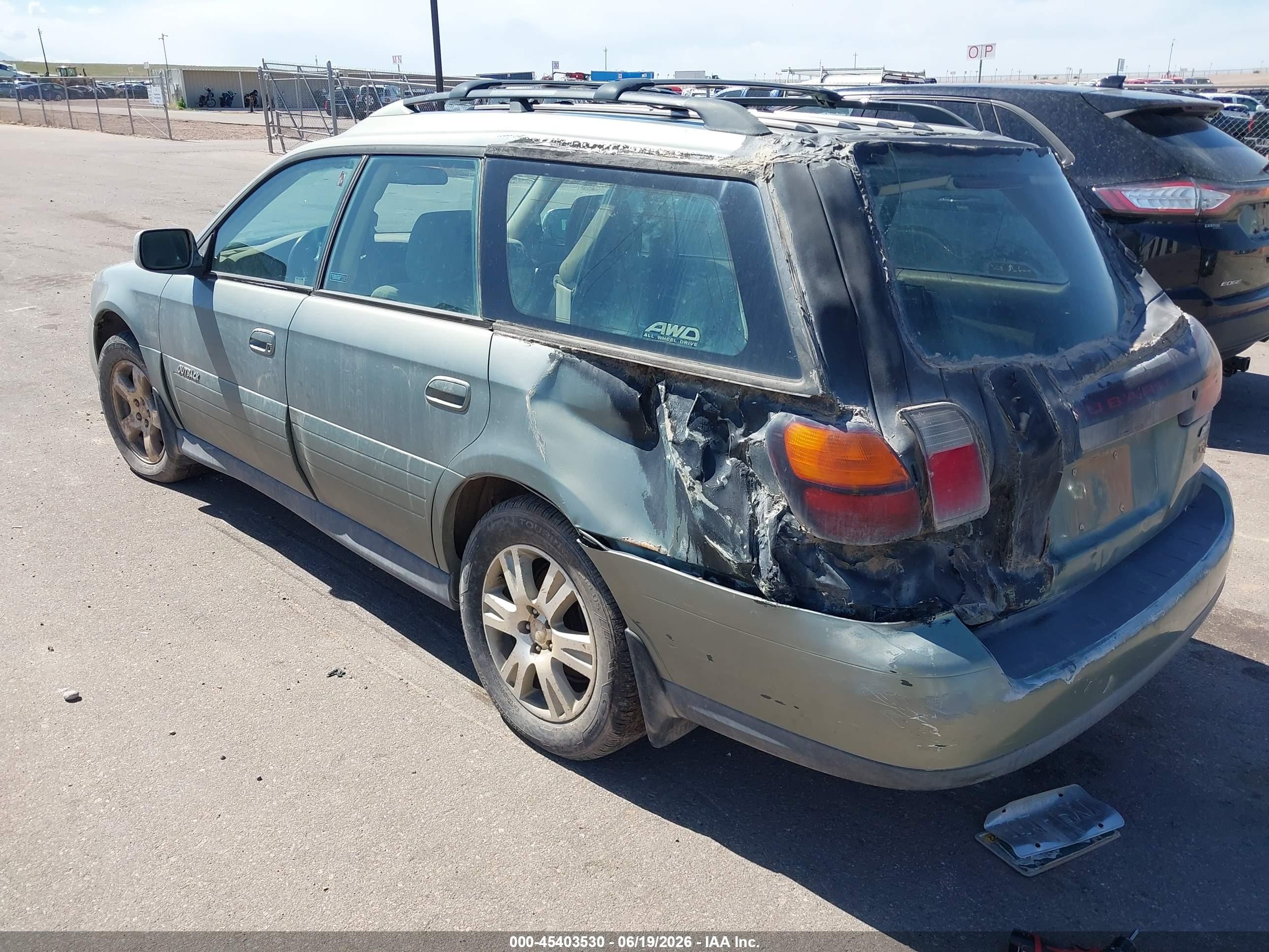 2004 Subaru Outback H6-3.0 W/35th Anniversary Edition Green vin: 4S3BH815X47638070