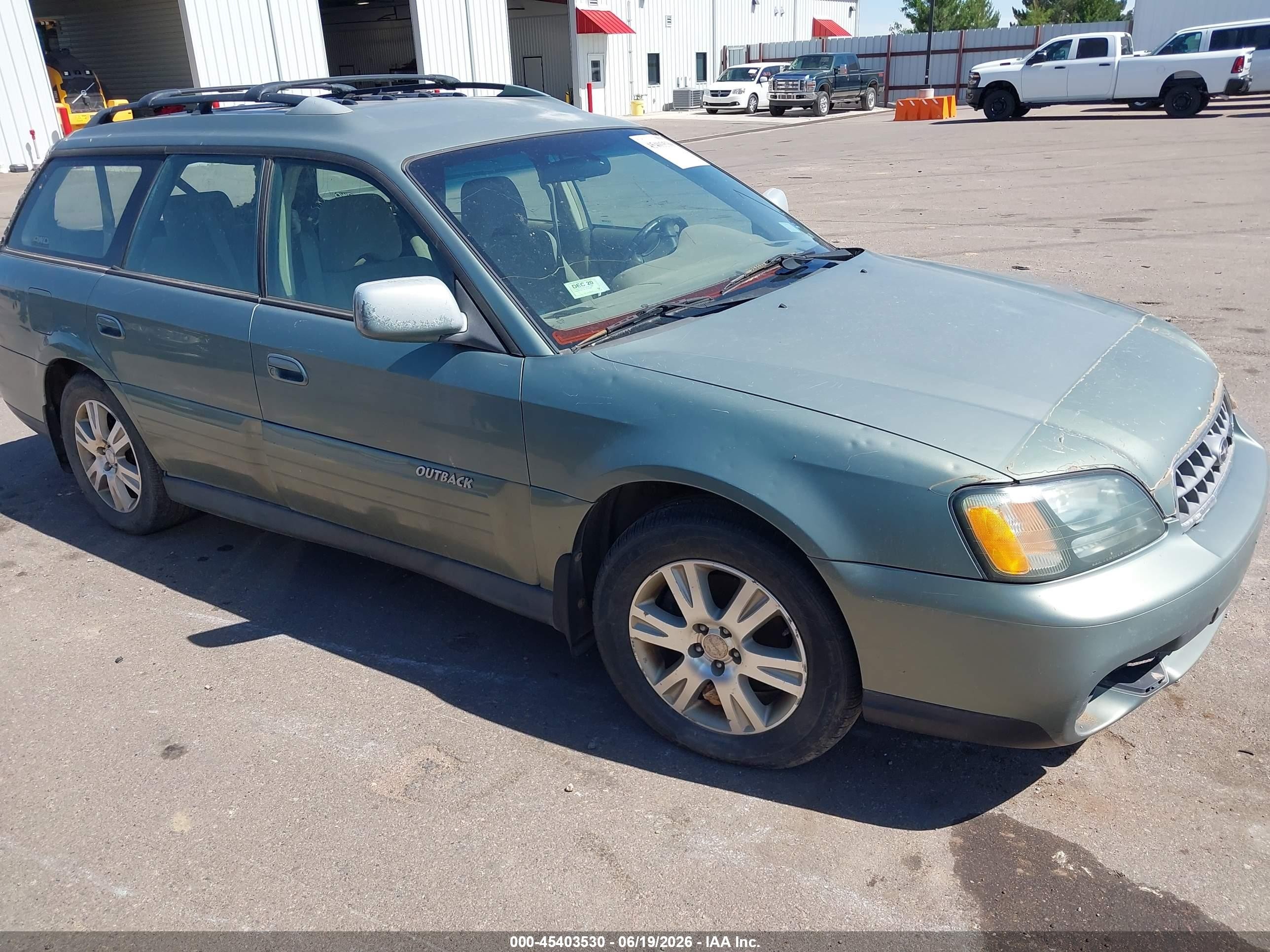 2004 Subaru Outback H6-3.0 W/35th Anniversary Edition Green vin: 4S3BH815X47638070