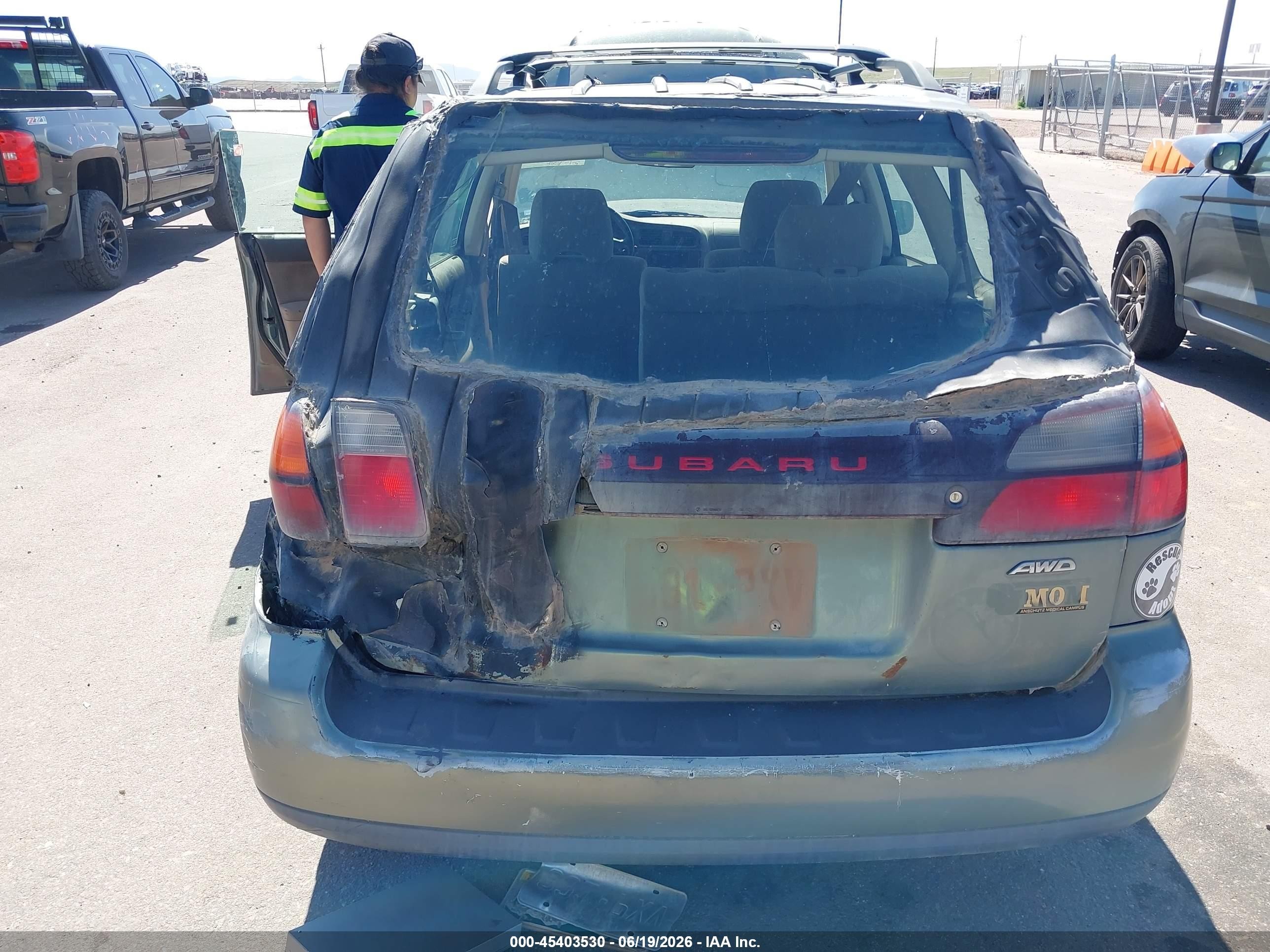 2004 Subaru Outback H6-3.0 W/35th Anniversary Edition Green vin: 4S3BH815X47638070