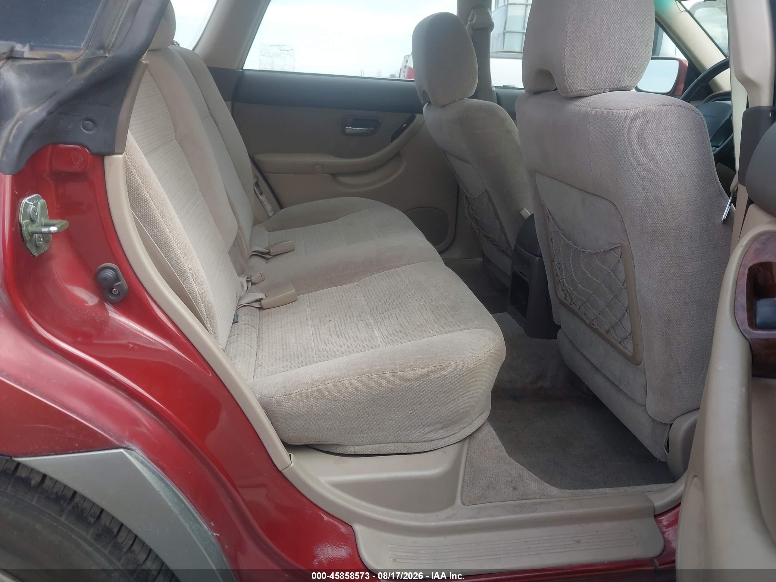 2003 Subaru Outback H6-3.0 Red vin: 4S3BH895137658677