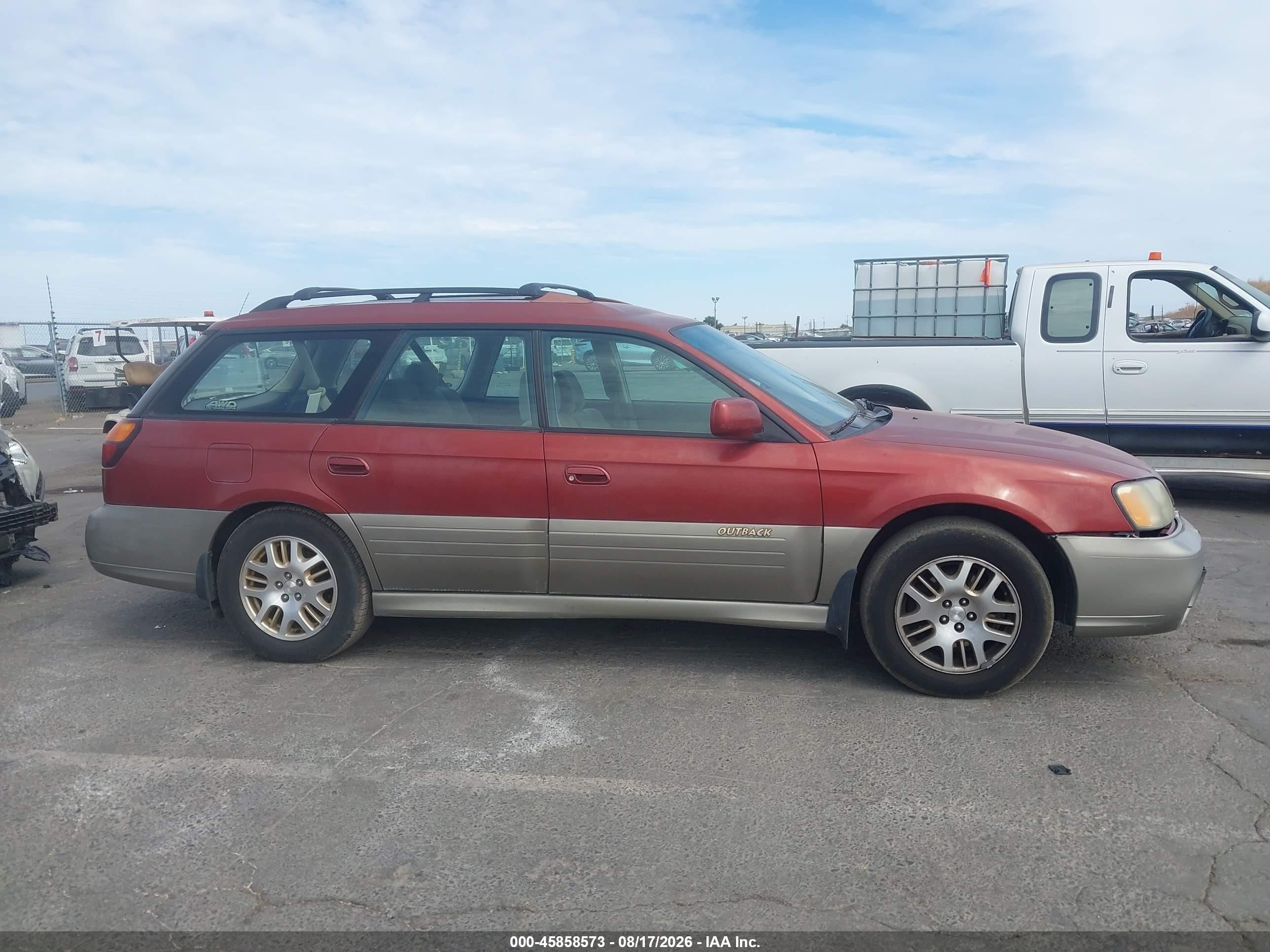 2003 Subaru Outback H6-3.0 Red vin: 4S3BH895137658677