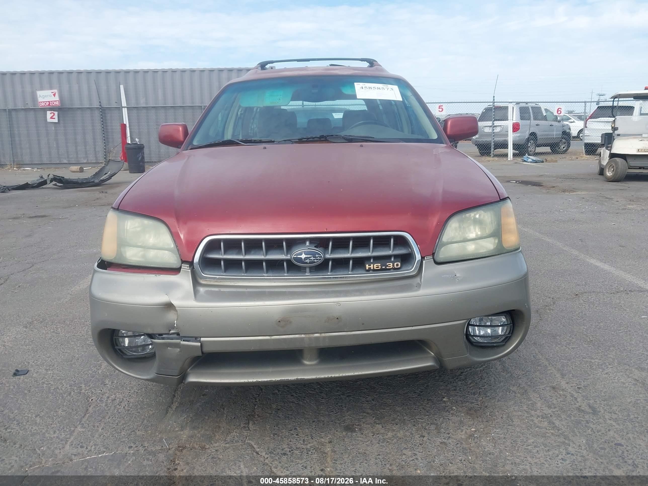 2003 Subaru Outback H6-3.0 Red vin: 4S3BH895137658677