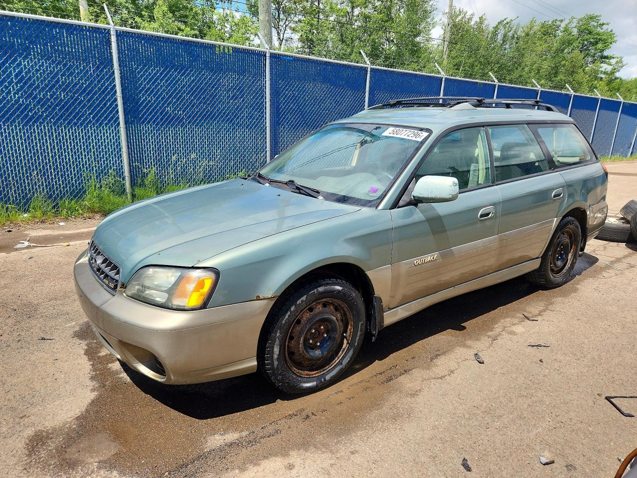 2003 Subaru Legacy Outback H6 3.0 Special Green vin: 4S3BH895437650668