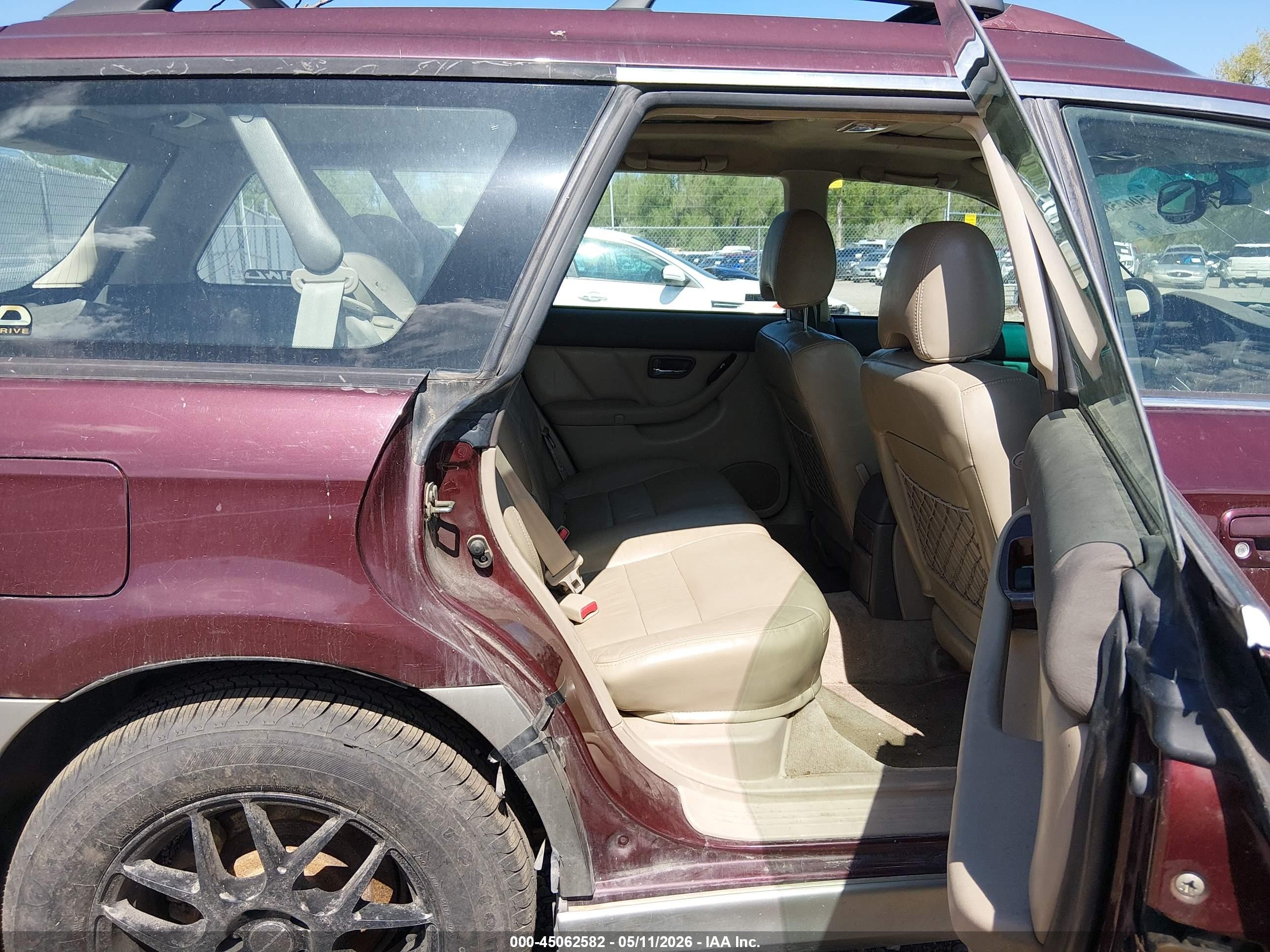 2001 Subaru Outback H6-3.0 Красный vin: 4S3BH896217660380