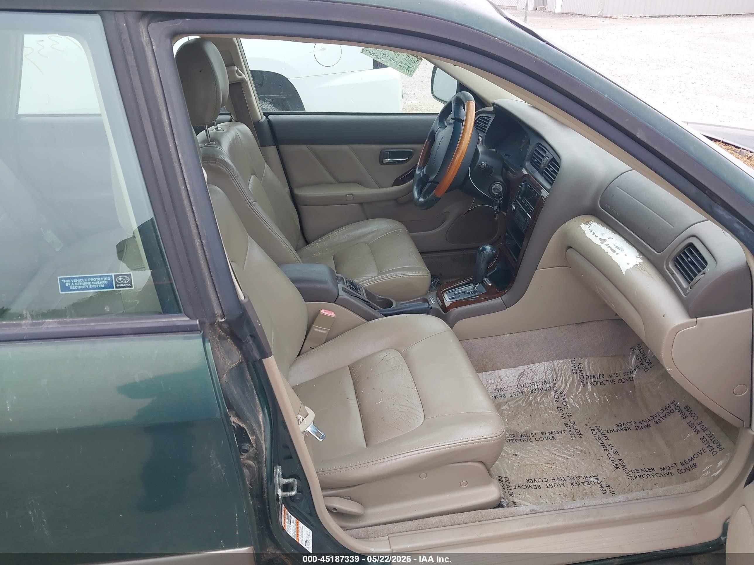 2001 Subaru Outback H6-3.0 Green vin: 4S3BH896517649065