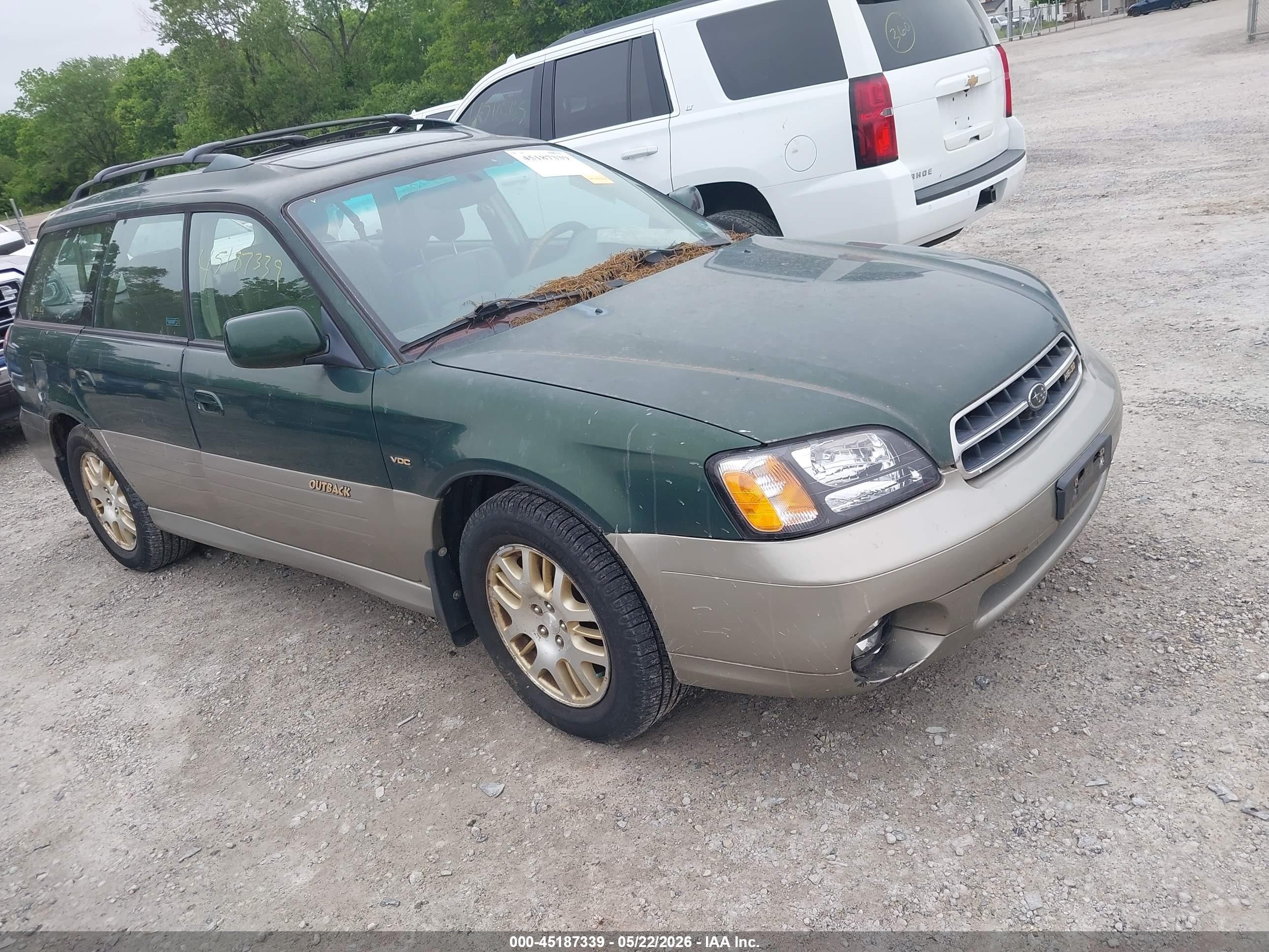 2001 Subaru Outback H6-3.0 Green vin: 4S3BH896517649065
