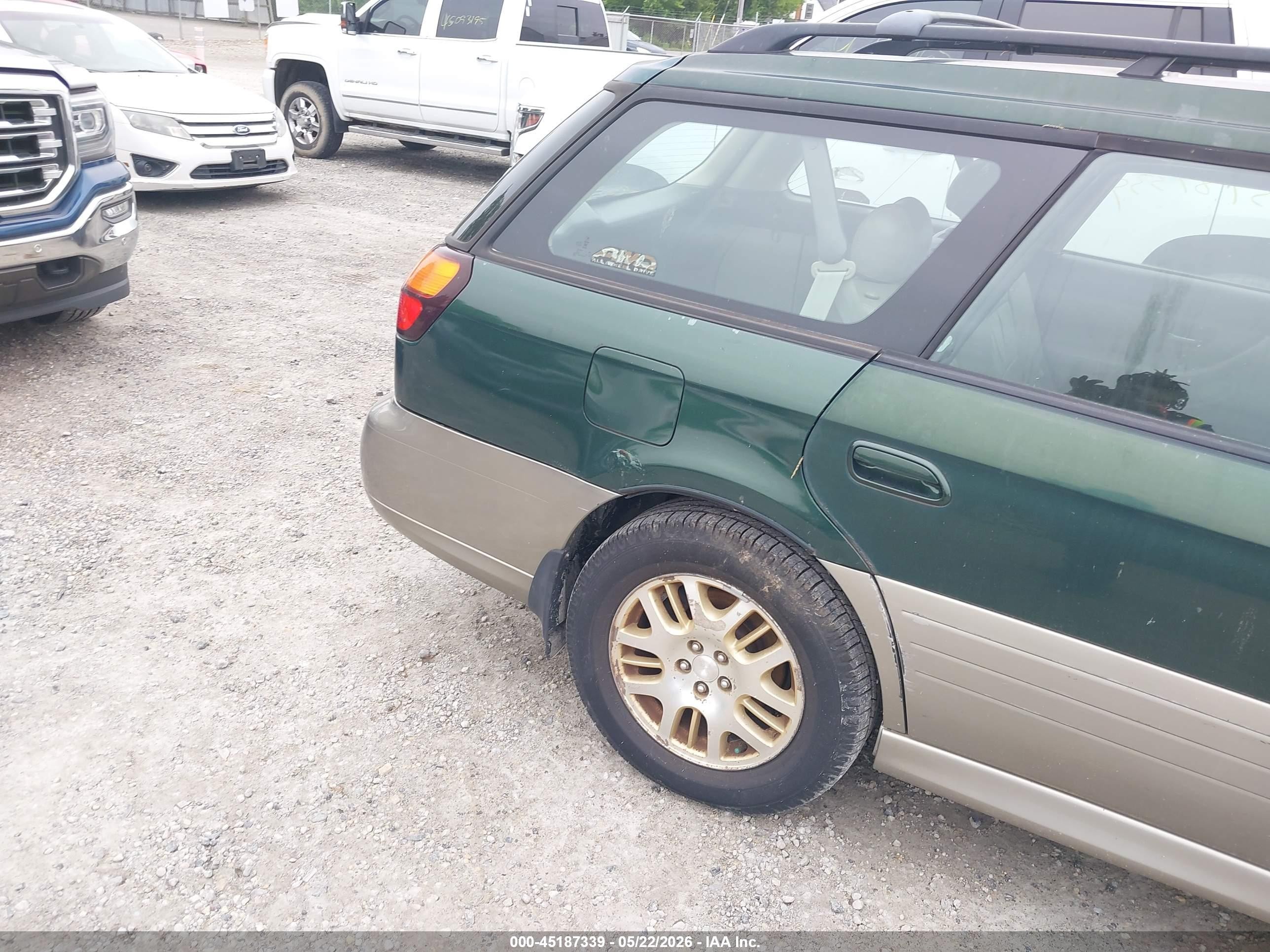 2001 Subaru Outback H6-3.0 Green vin: 4S3BH896517649065