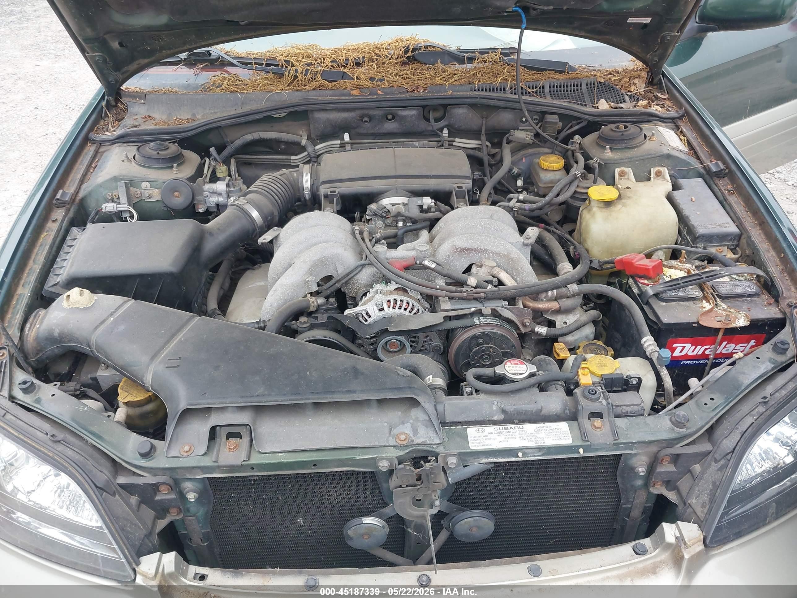 2001 Subaru Outback H6-3.0 Green vin: 4S3BH896517649065