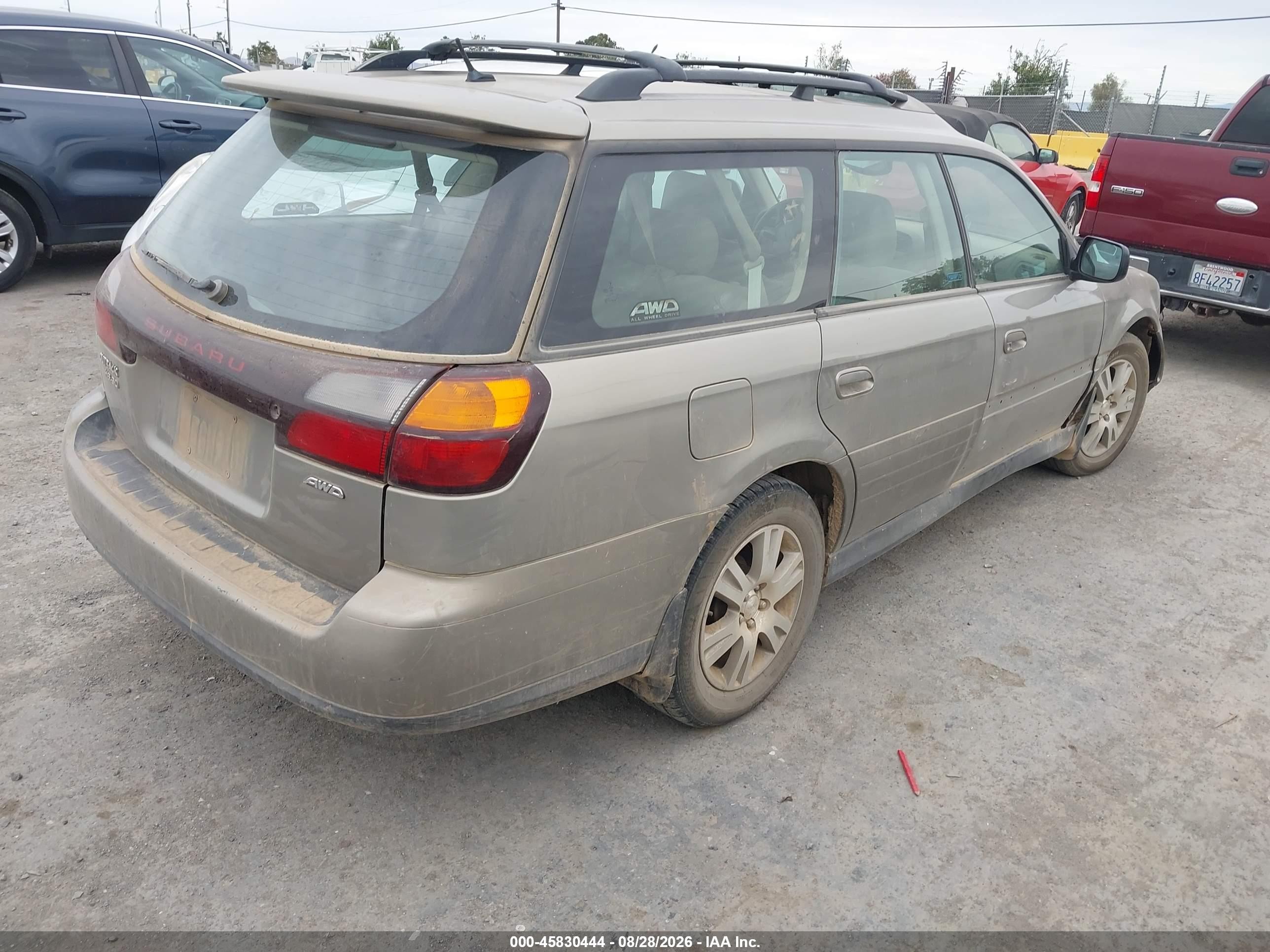 2004 Subaru Outback H6-3.0 Vdc Beige vin: 4S3BH896547619892