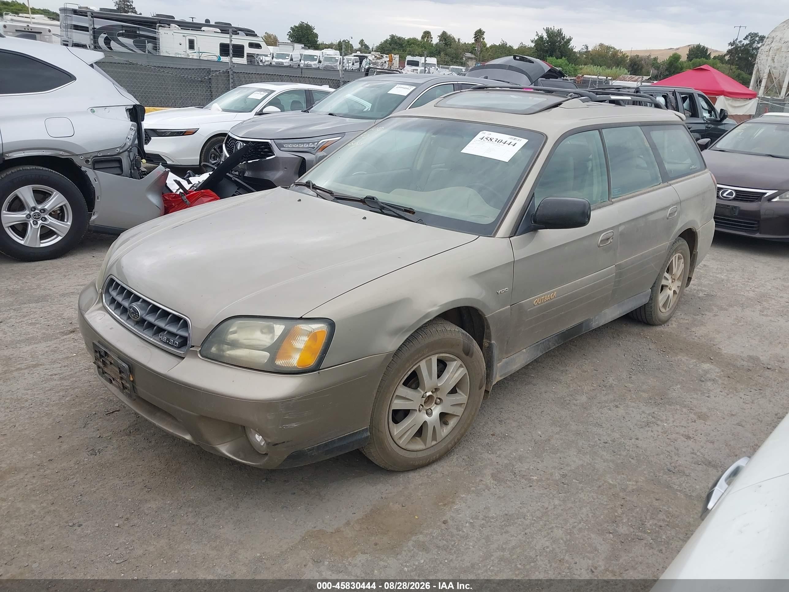 2004 Subaru Outback H6-3.0 Vdc Beige vin: 4S3BH896547619892