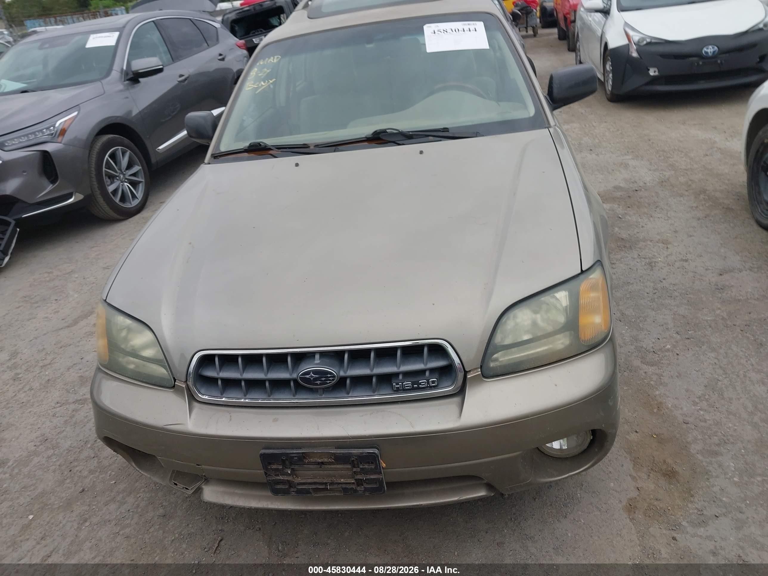 2004 Subaru Outback H6-3.0 Vdc Beige vin: 4S3BH896547619892