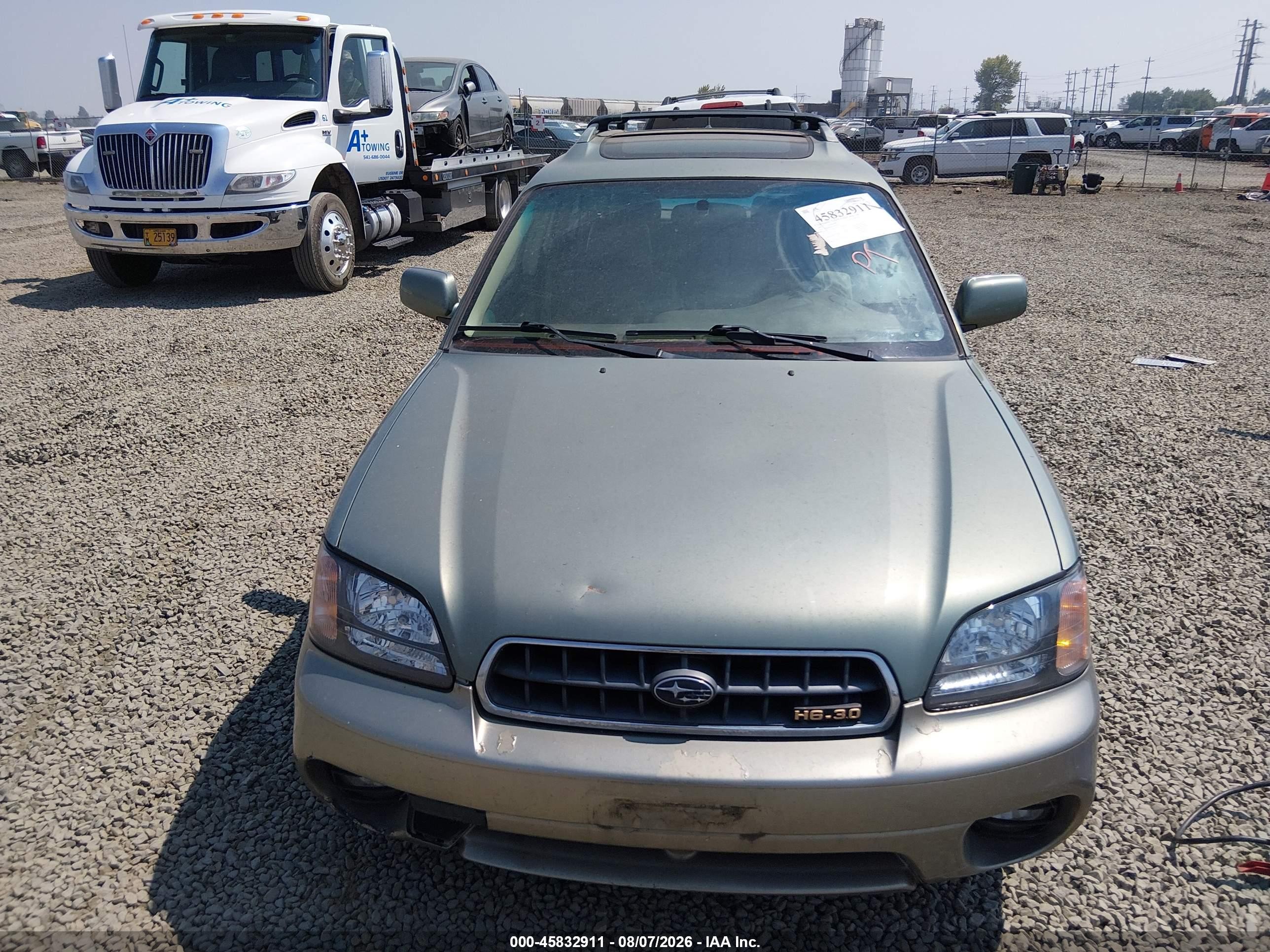 2003 Subaru Outback H6-3.0 Vdc Green vin: 4S3BH896837605287