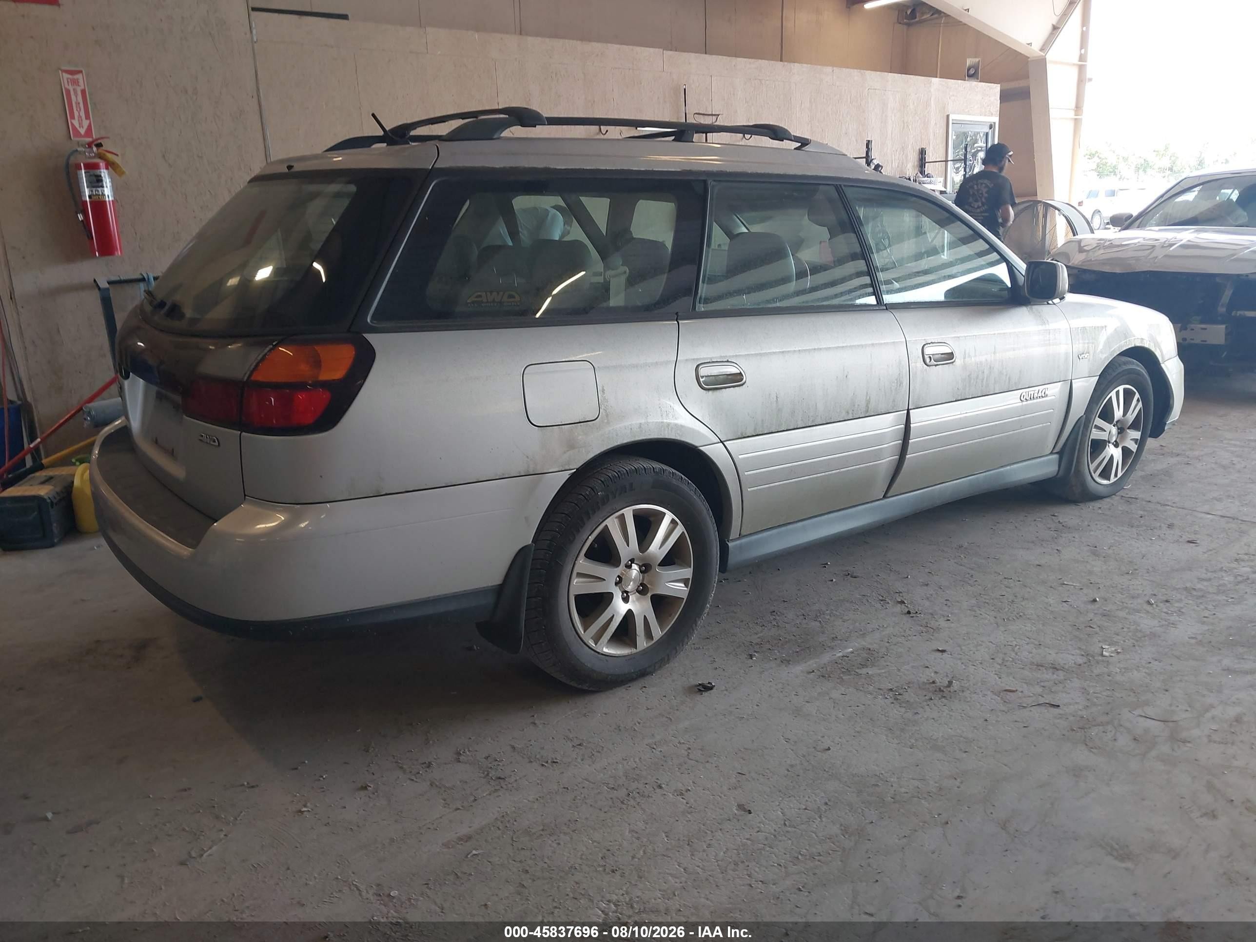 2004 Subaru Outback H6-3.0 Vdc Silver vin: 4S3BH896947625761