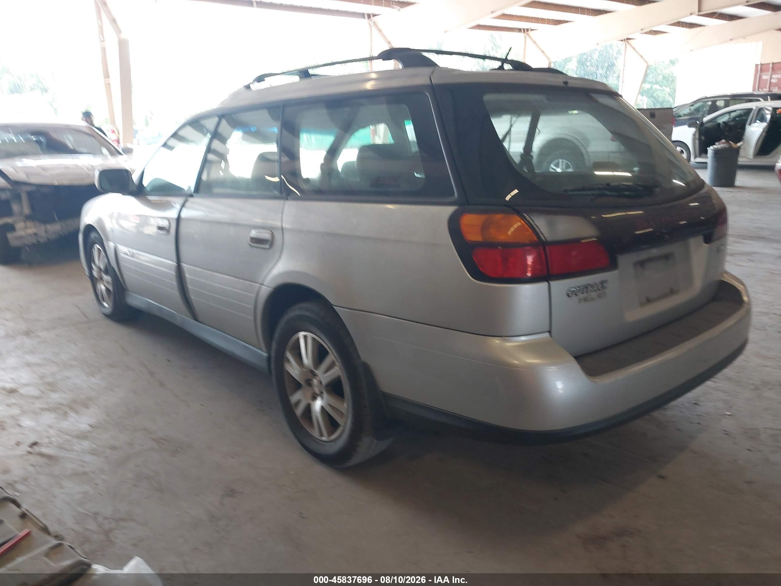2004 Subaru Outback H6-3.0 Vdc Silver vin: 4S3BH896947625761
