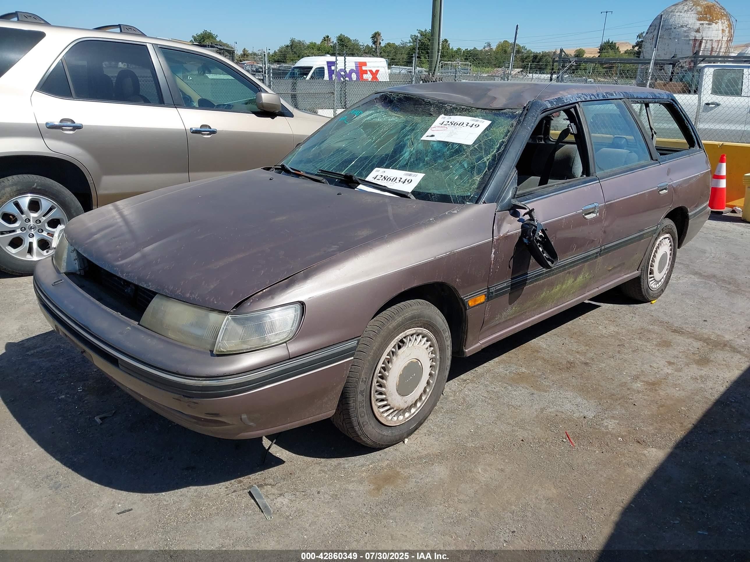 1992 Subaru Legacy L Brown vin: 4S3BJ6320N6914663