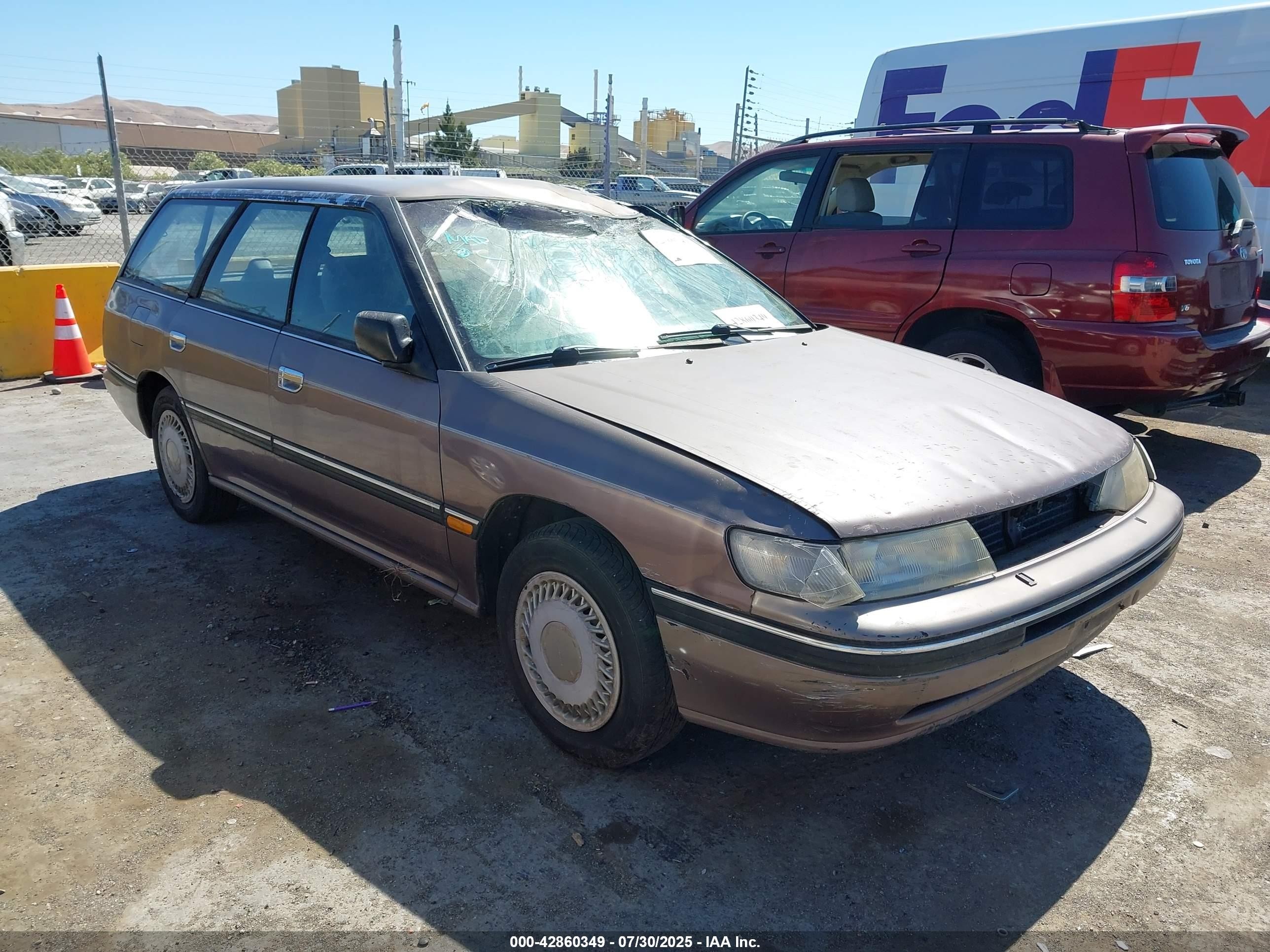 1992 Subaru Legacy L Brown vin: 4S3BJ6320N6914663
