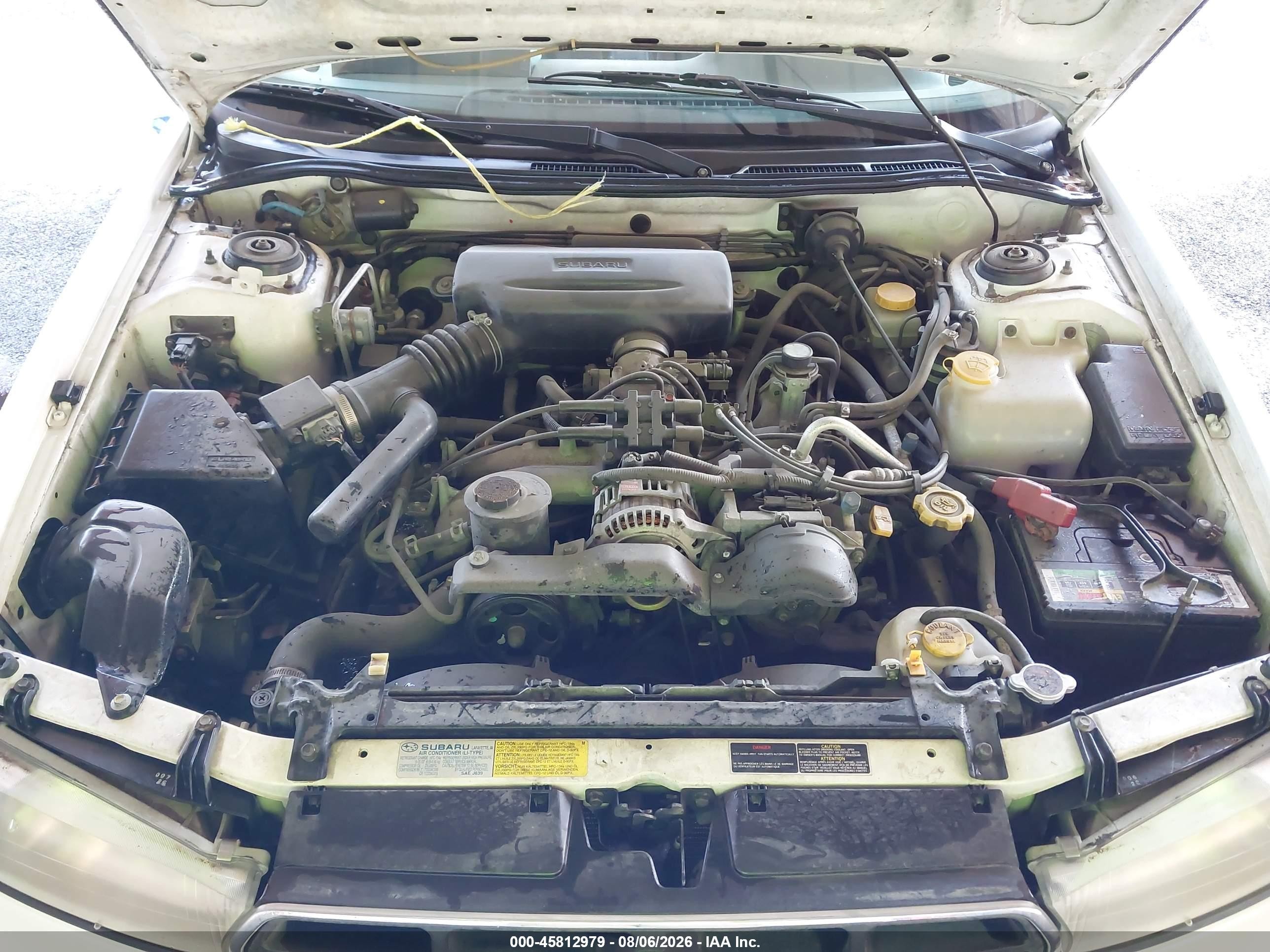 1998 Subaru Legacy L/right Hand Postal Drive White vin: 4S3BK4350W7315320