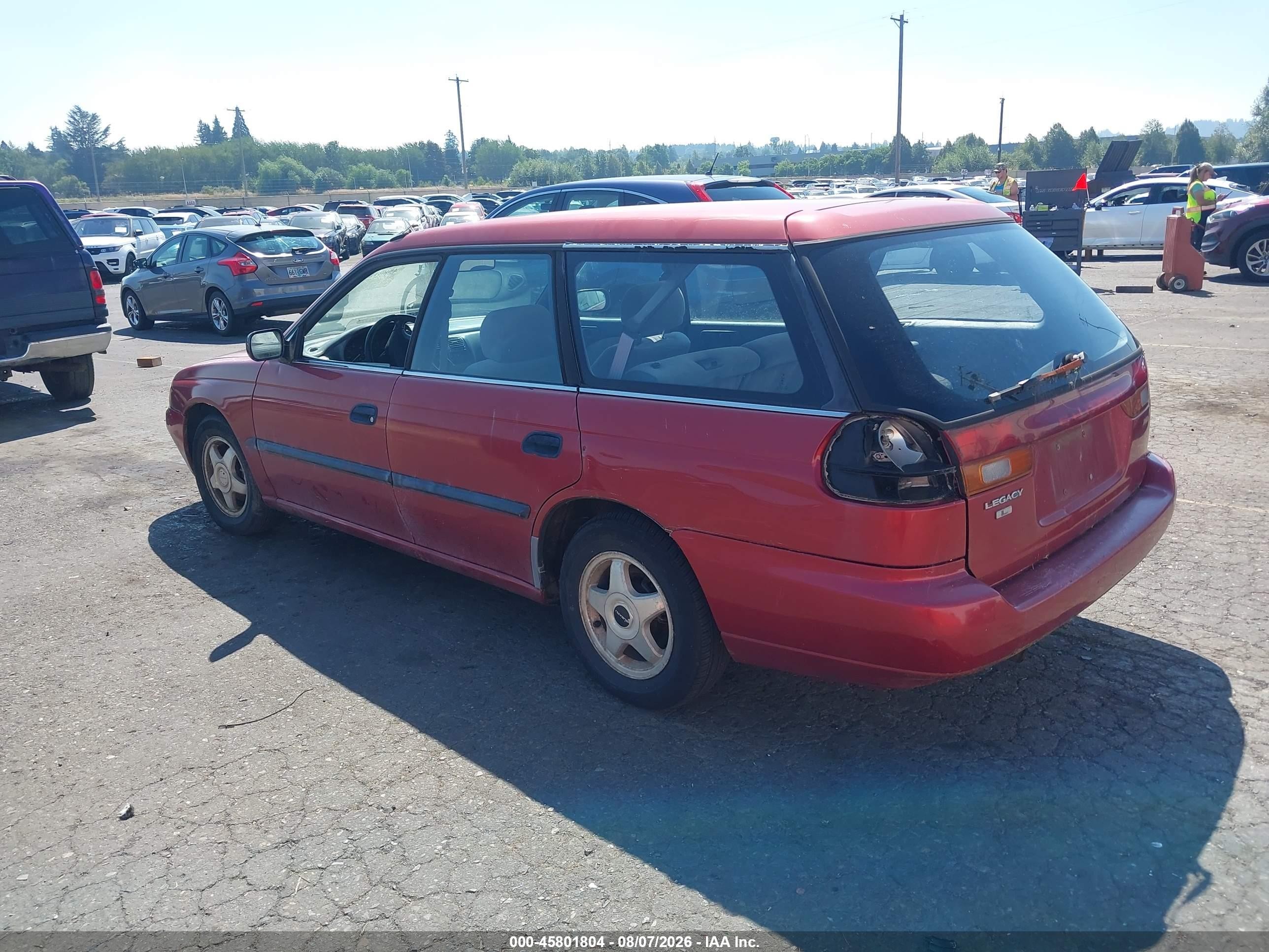 1997 Subaru Legacy L/postal Right-hand Drive Red vin: 4S3BK4352V7311073