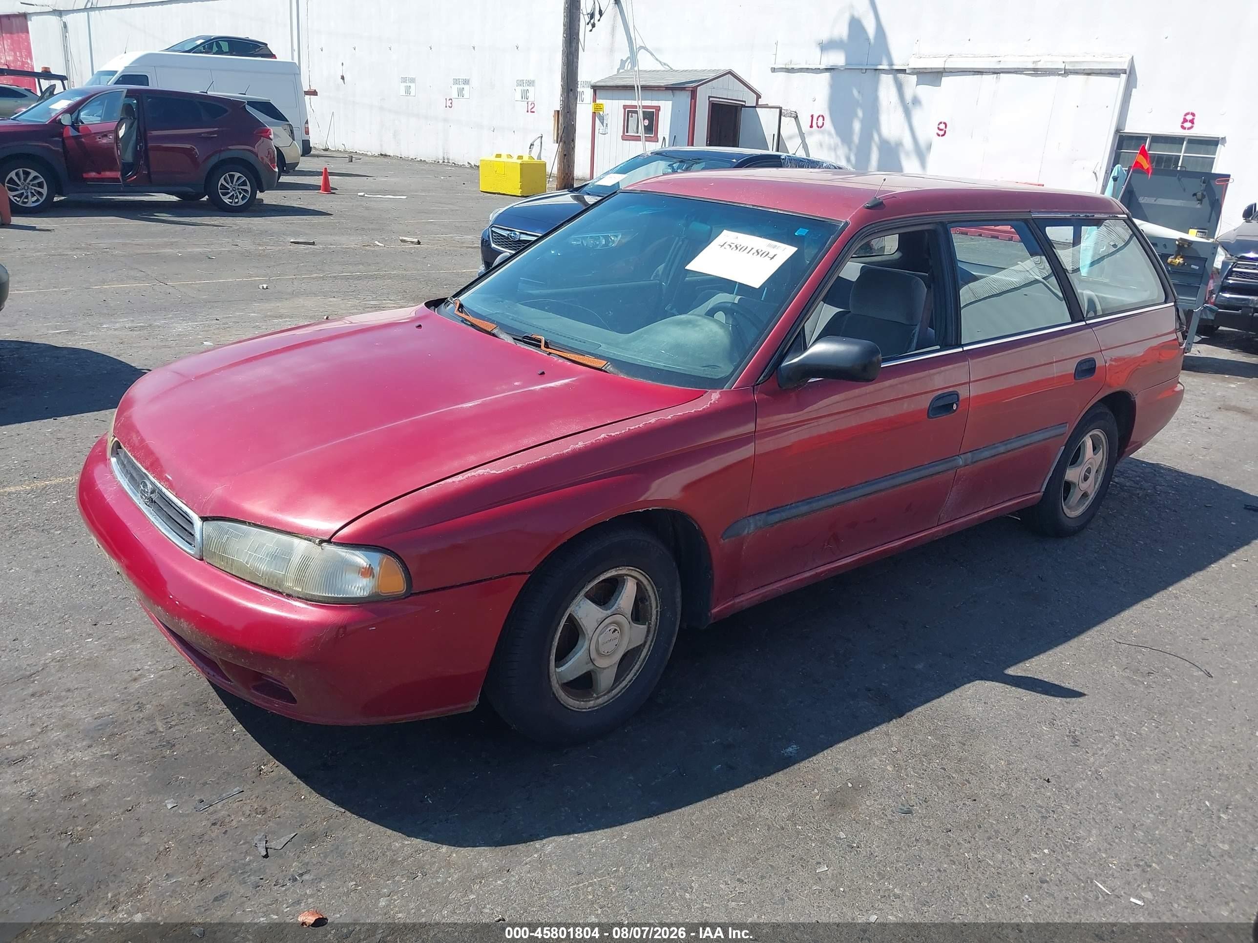 1997 Subaru Legacy L/postal Right-hand Drive Red vin: 4S3BK4352V7311073