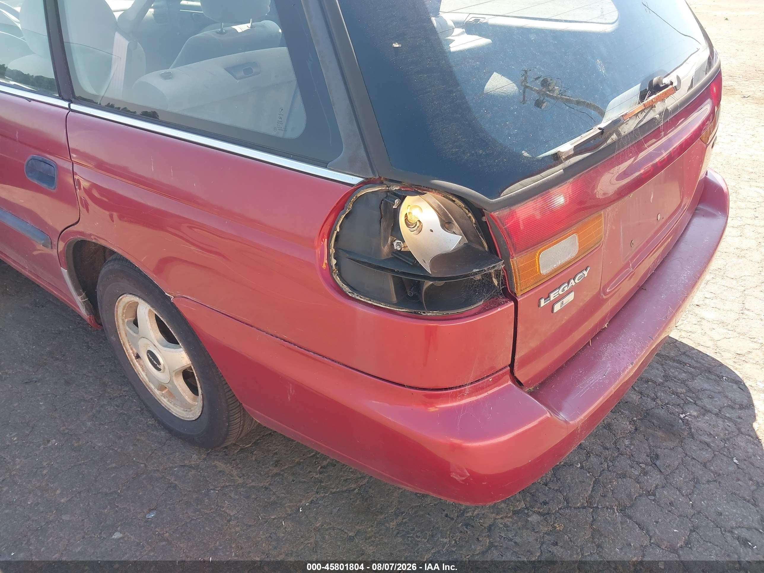 1997 Subaru Legacy L/postal Right-hand Drive Red vin: 4S3BK4352V7311073