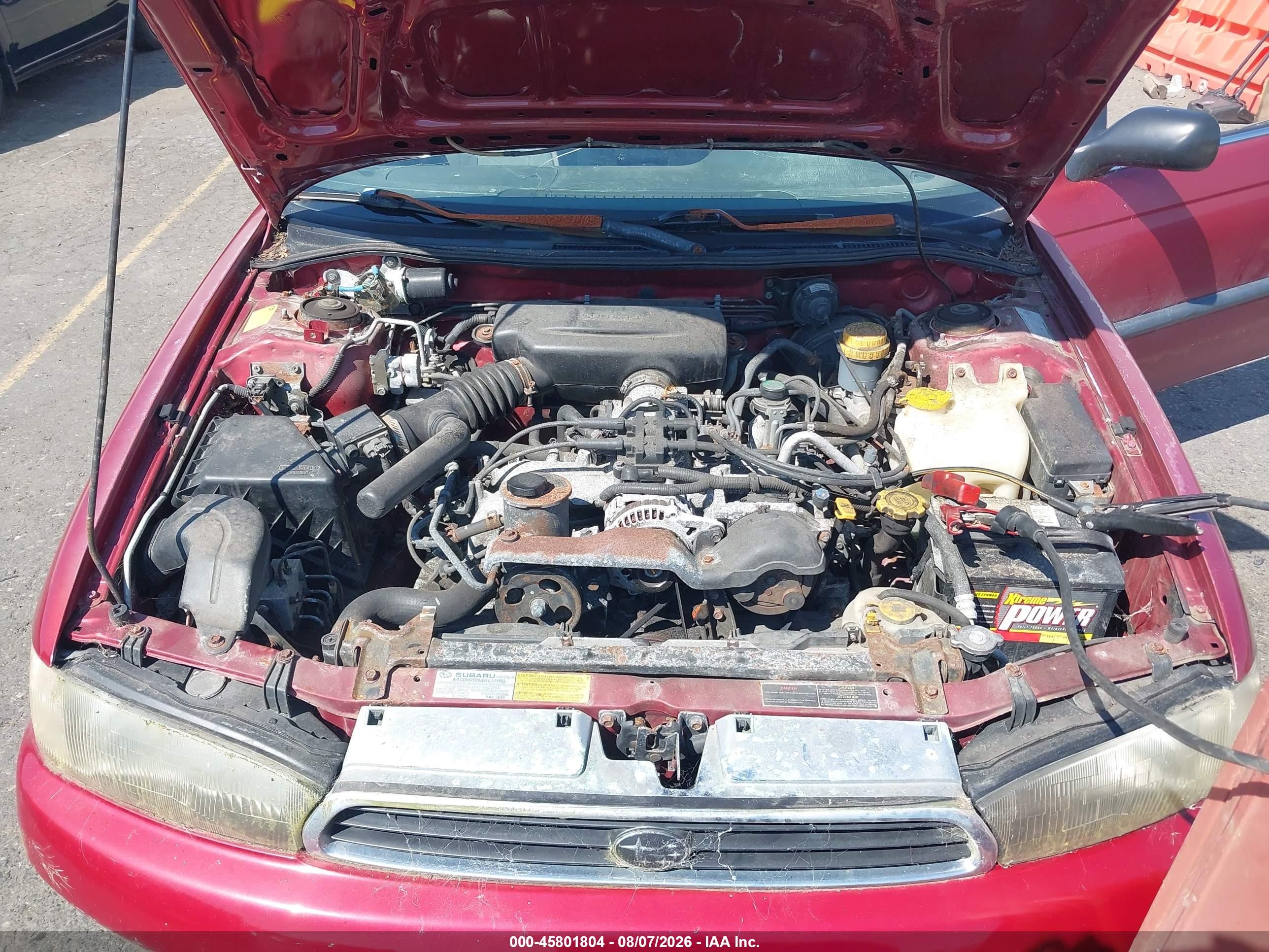 1997 Subaru Legacy L/postal Right-hand Drive Red vin: 4S3BK4352V7311073