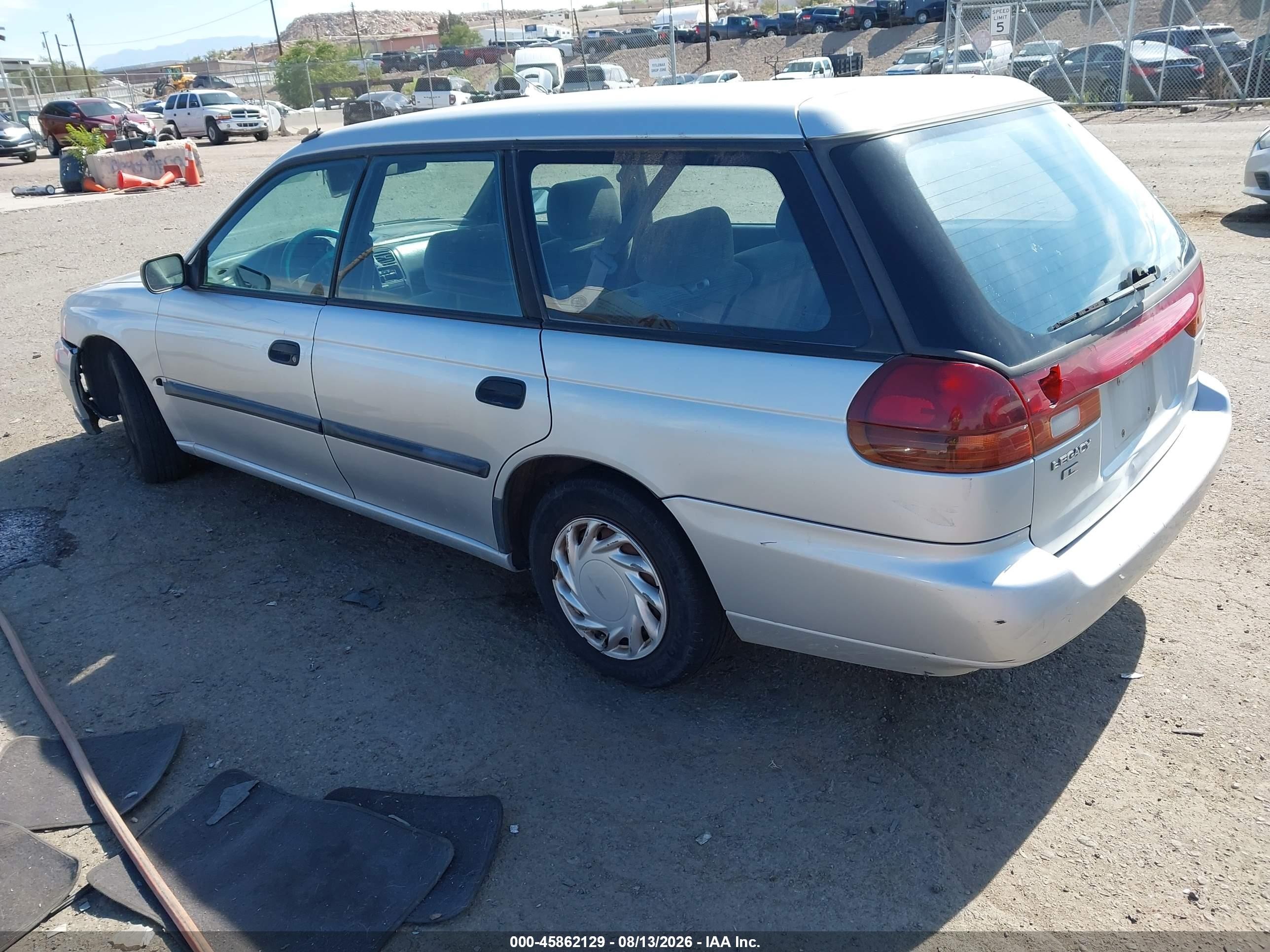 1998 Subaru Legacy L/right Hand Postal Drive Gray vin: 4S3BK4352W7316503