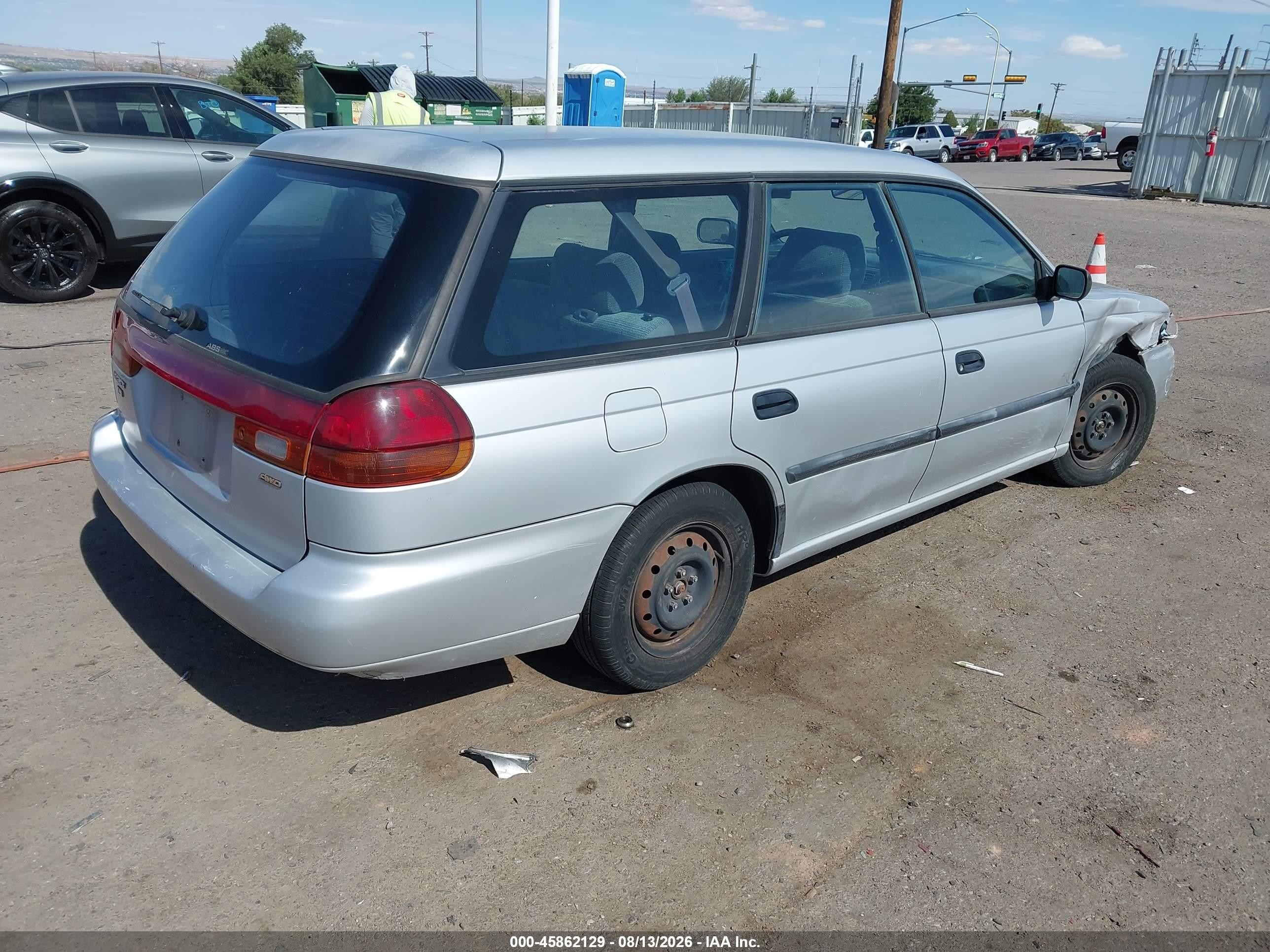 1998 Subaru Legacy L/right Hand Postal Drive Gray vin: 4S3BK4352W7316503