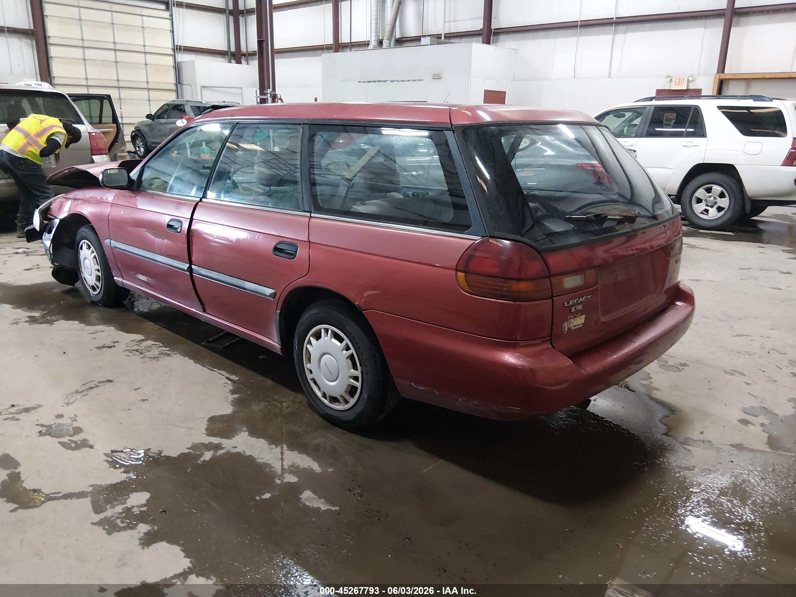 1996 Subaru Legacy L Red vin: 4S3BK4353T7304081