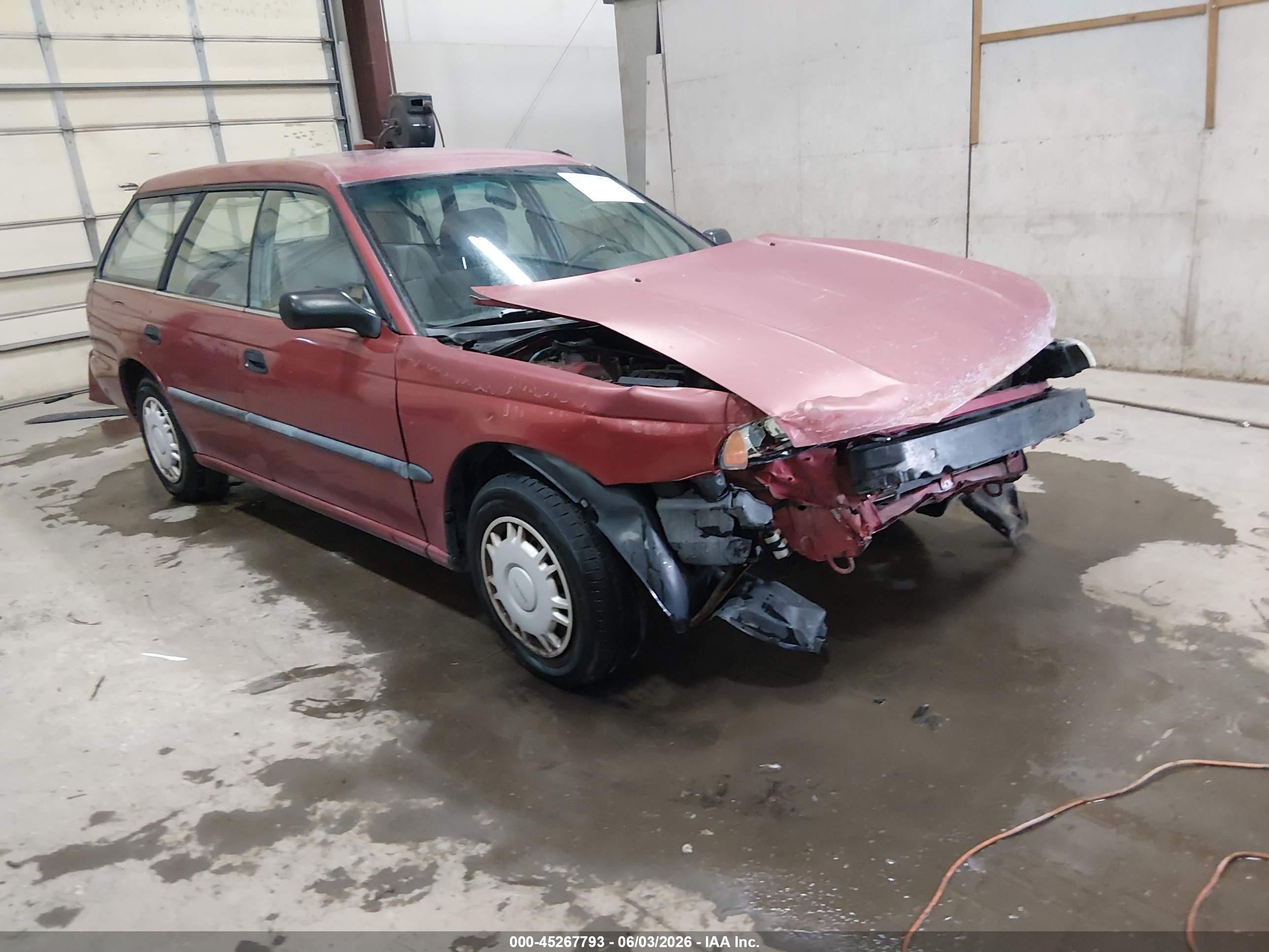 1996 Subaru Legacy L Red vin: 4S3BK4353T7304081