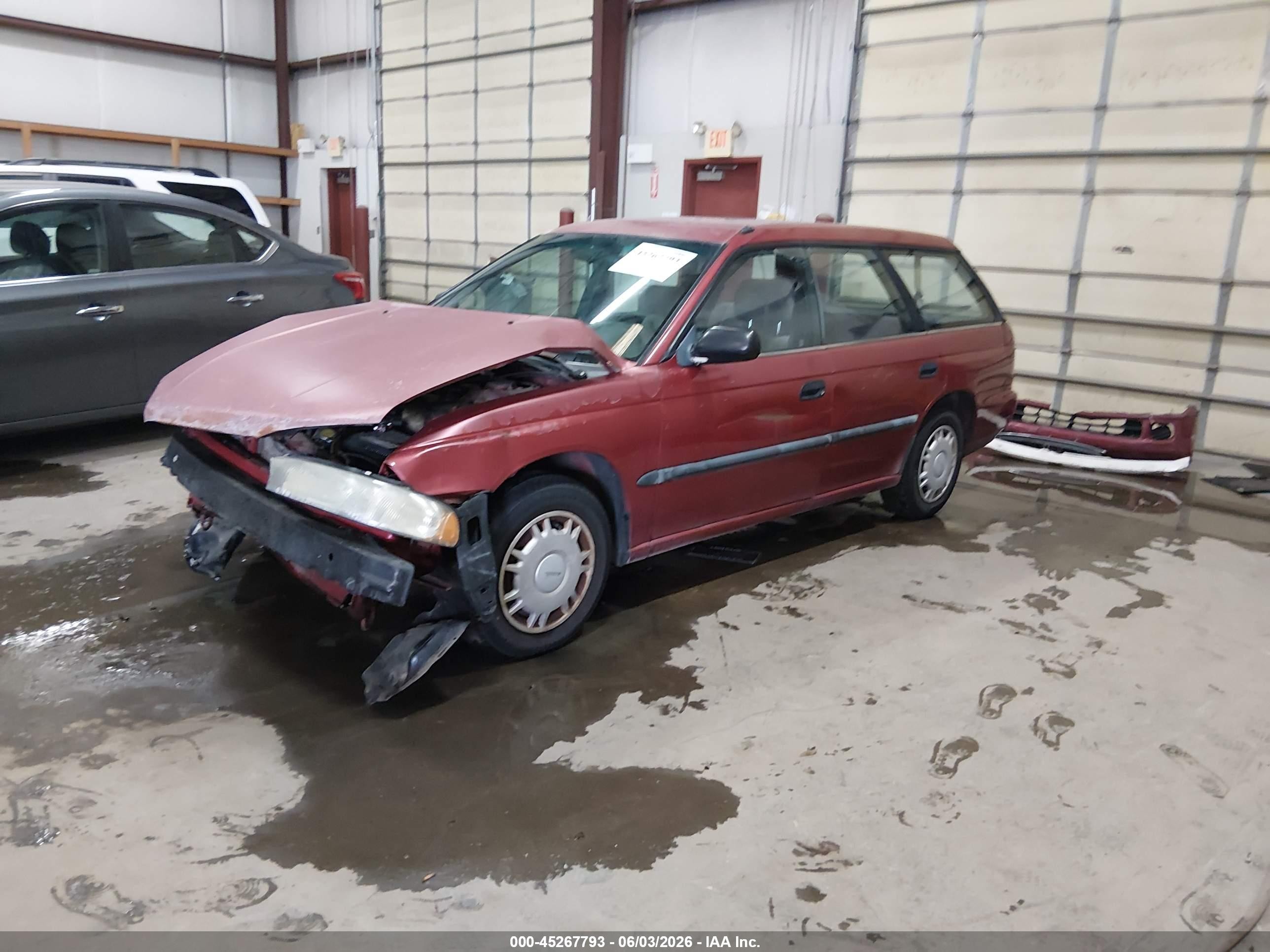 1996 Subaru Legacy L Red vin: 4S3BK4353T7304081